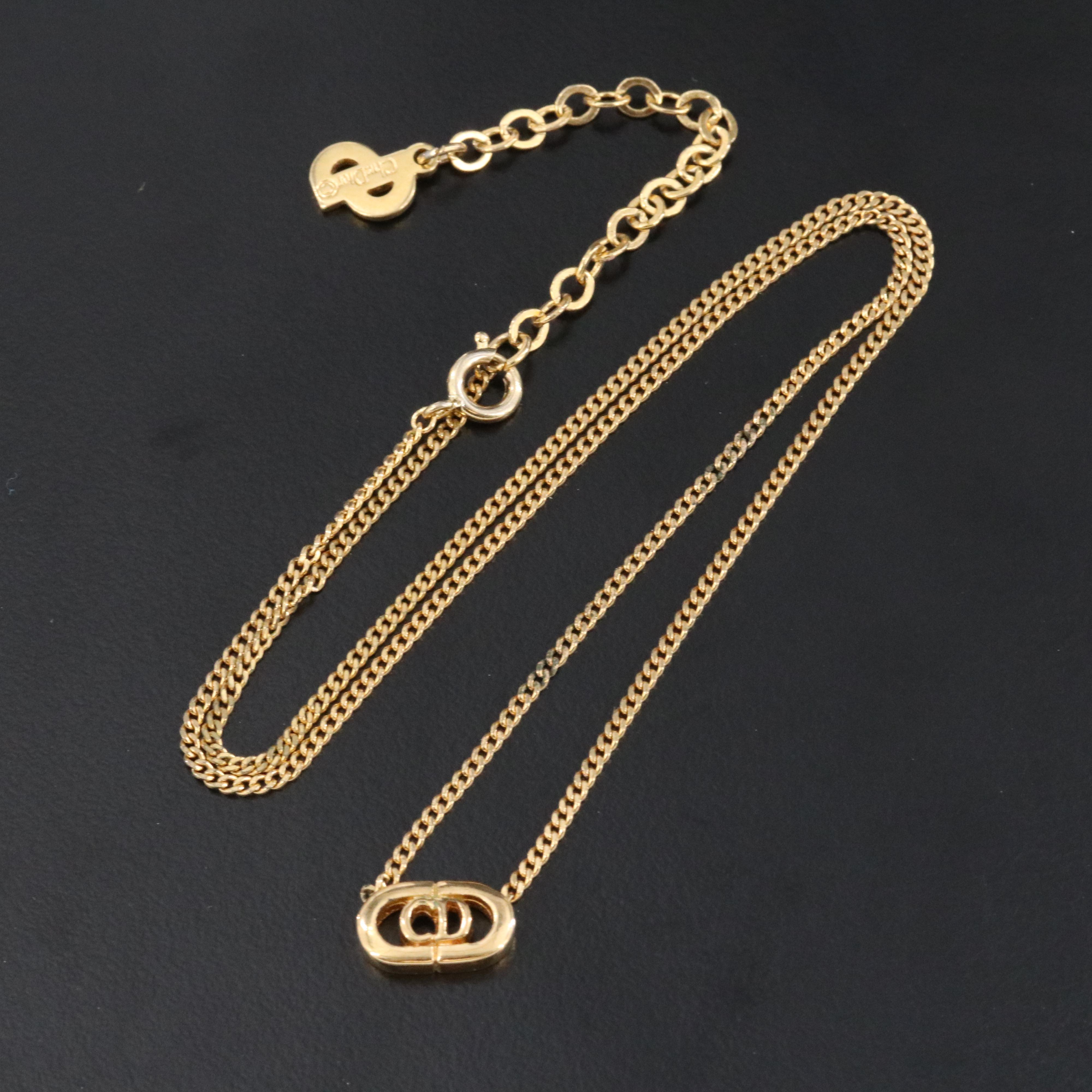 Christian Dior CD Logo Necklace