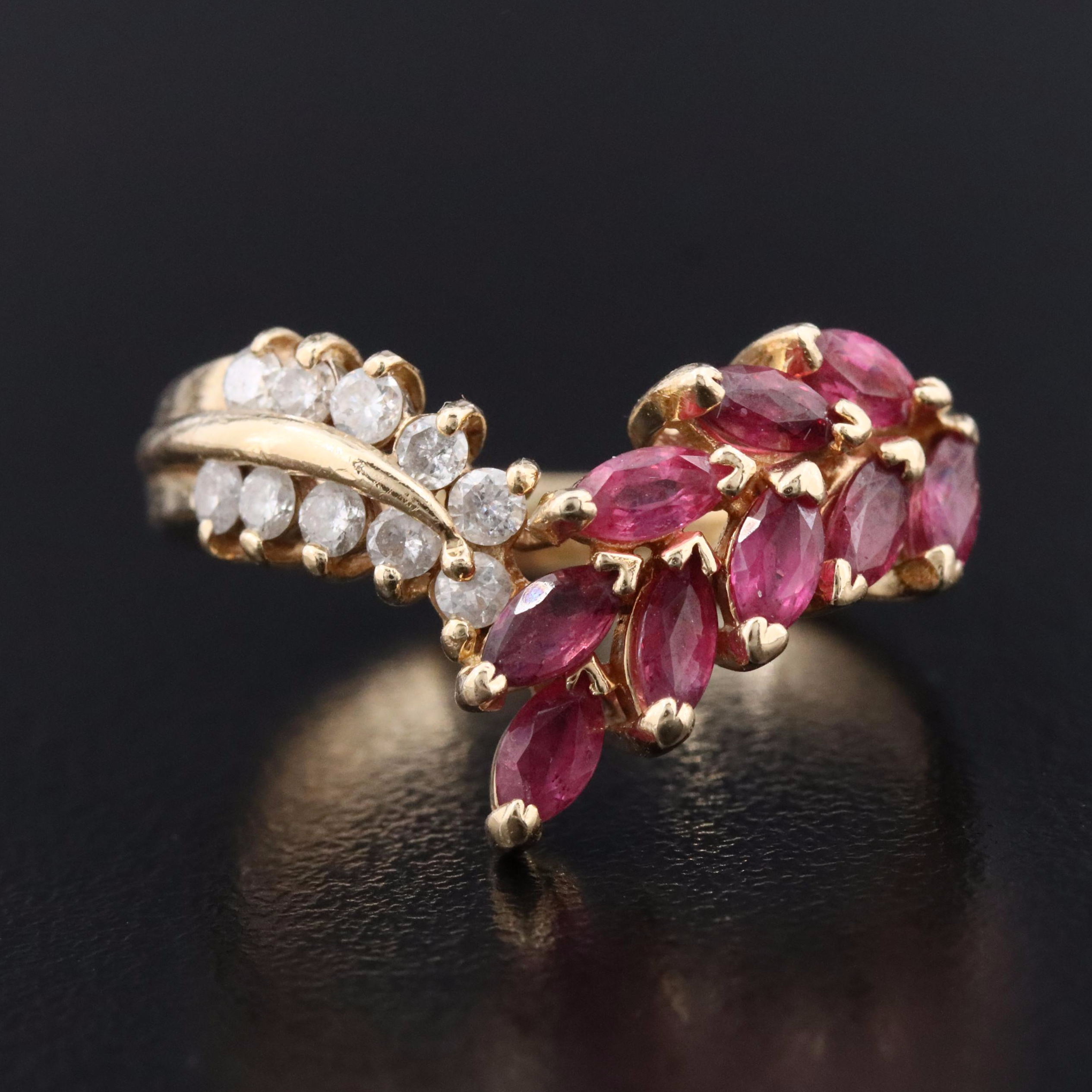 14K Ruby and Diamond Ring