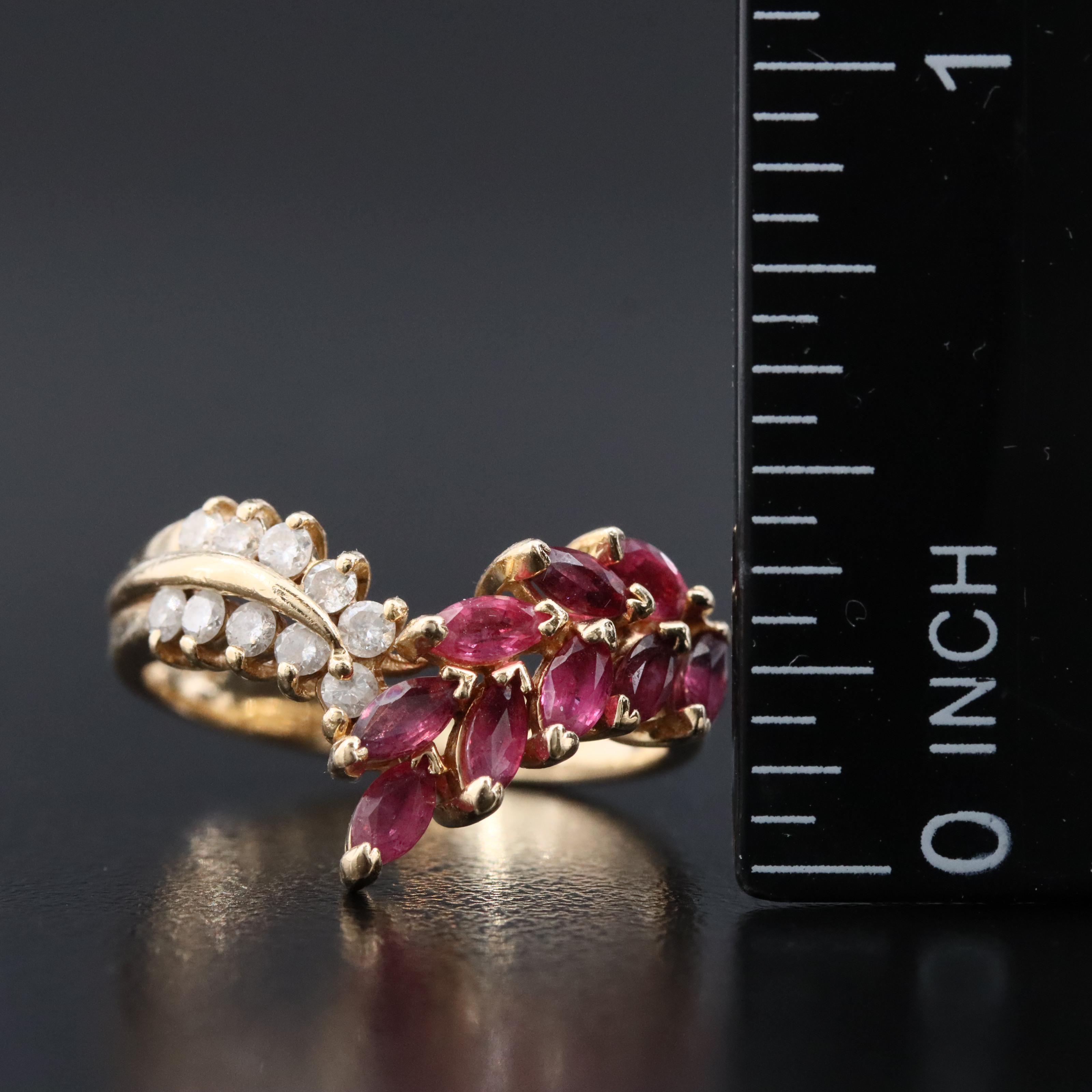 14K Ruby and Diamond Ring