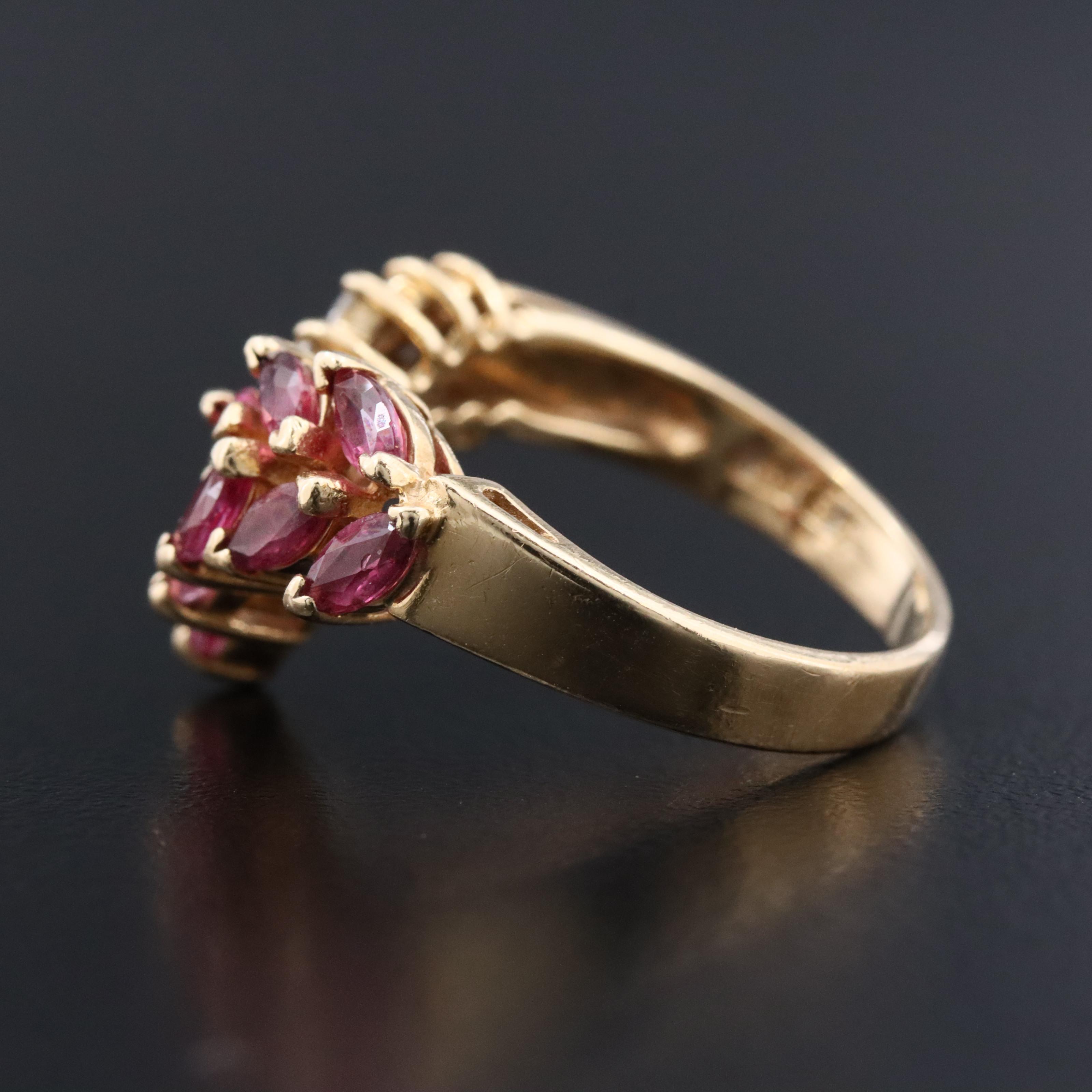 14K Ruby and Diamond Ring