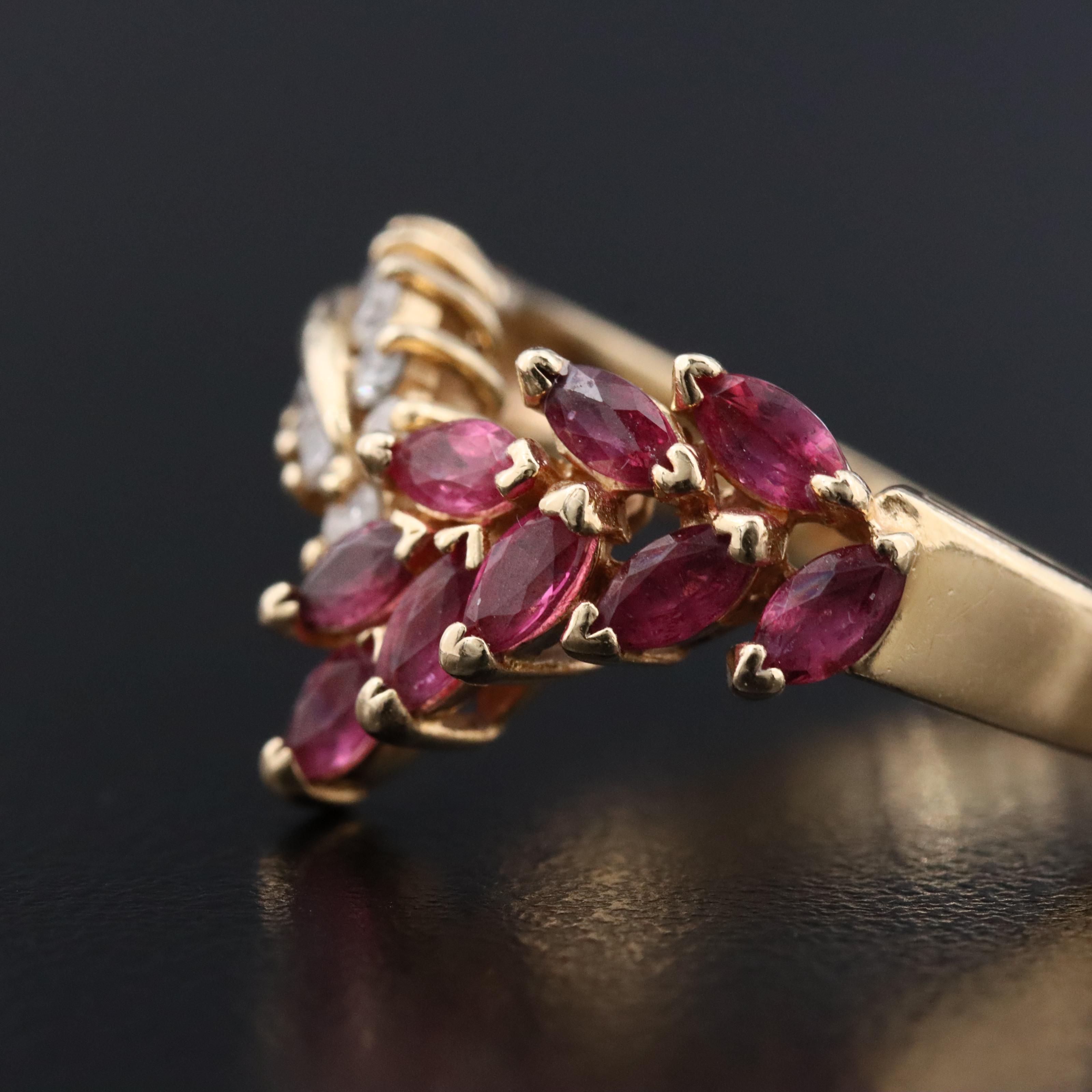 14K Ruby and Diamond Ring