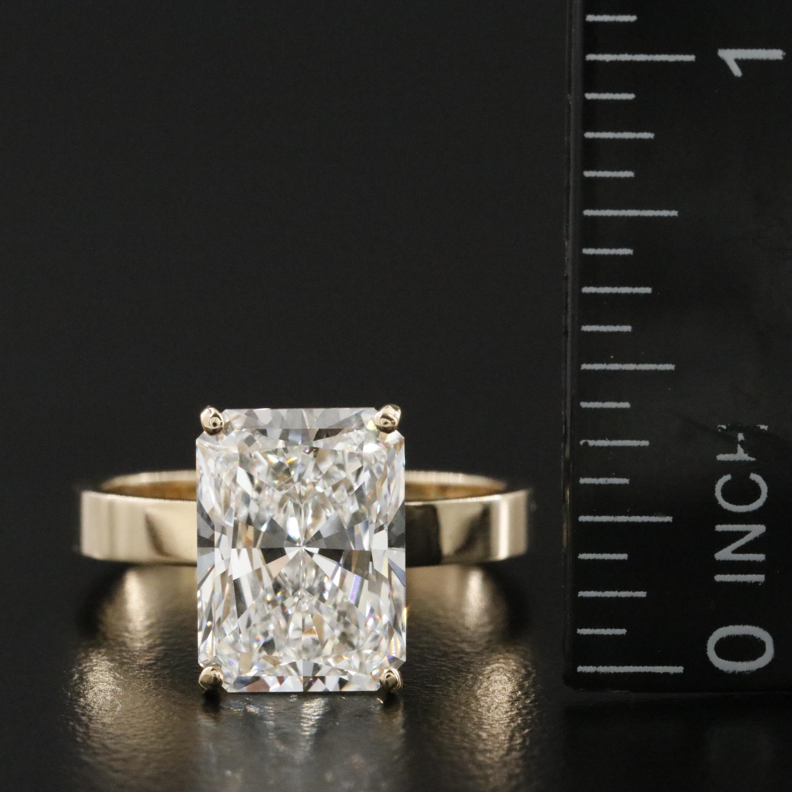 14K 5.10 CT Lab Grown Diamond Solitaire Ring with IGI Report