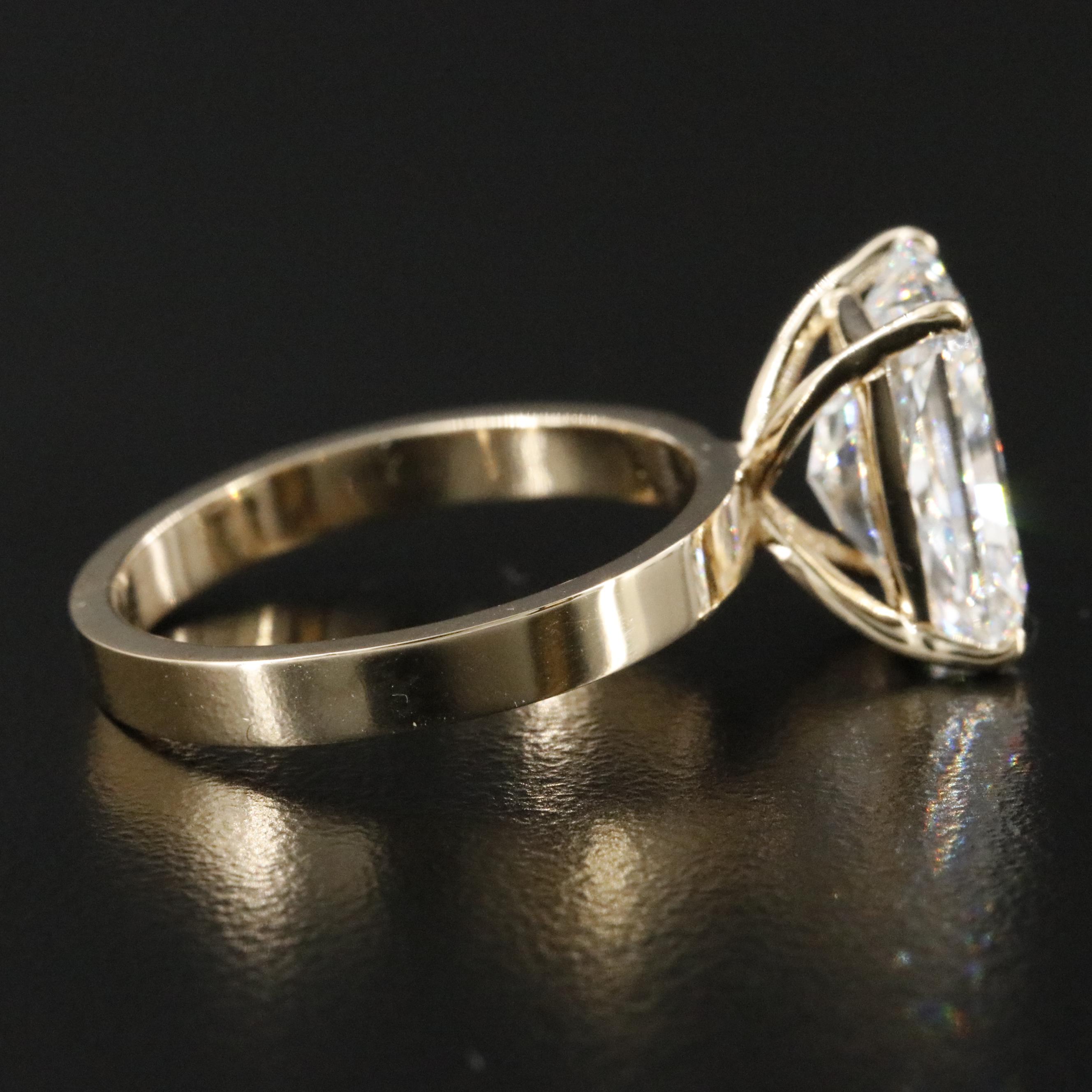 14K 5.10 CT Lab Grown Diamond Solitaire Ring with IGI Report