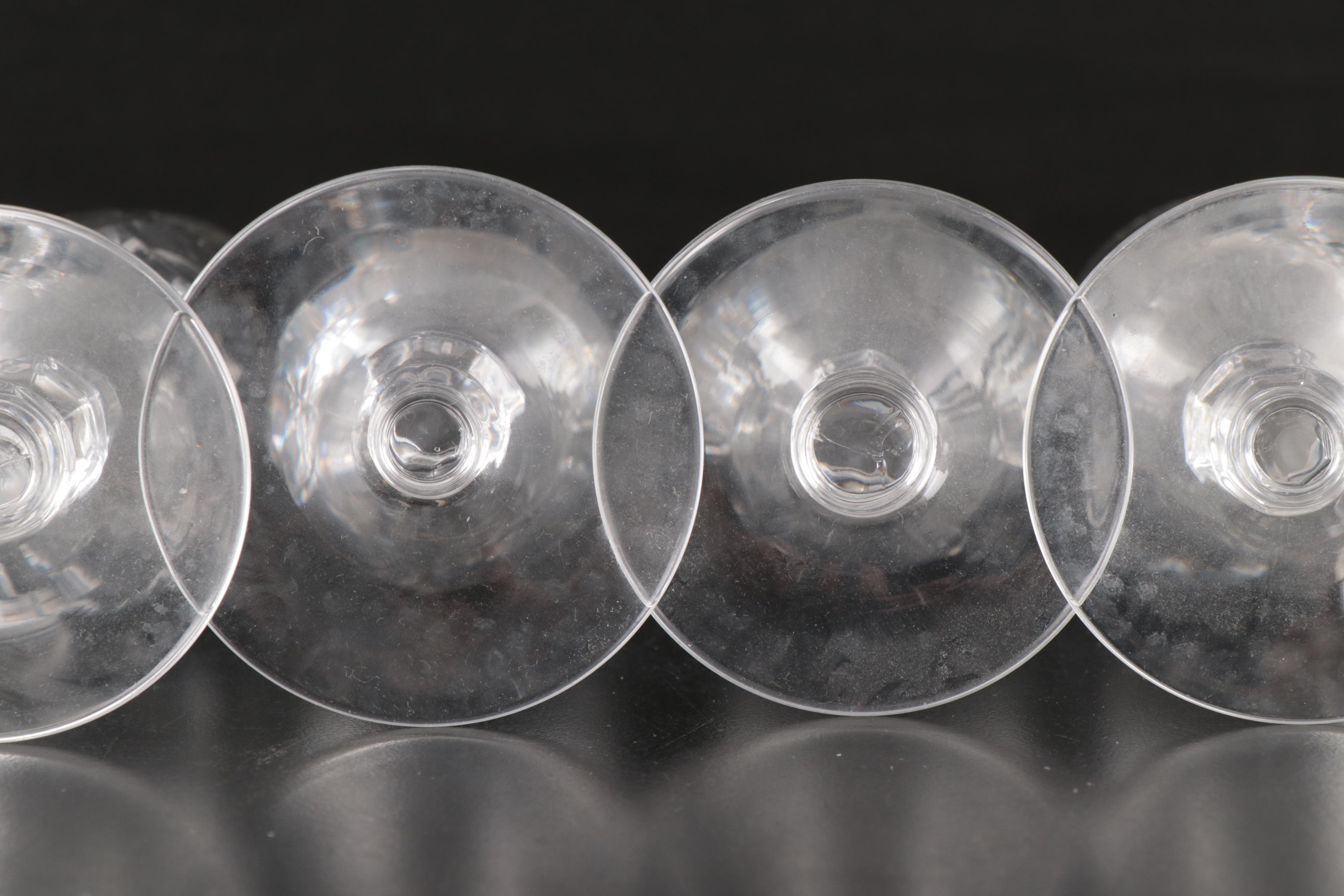 Vintage Glass Champagne Coupes and Flutes