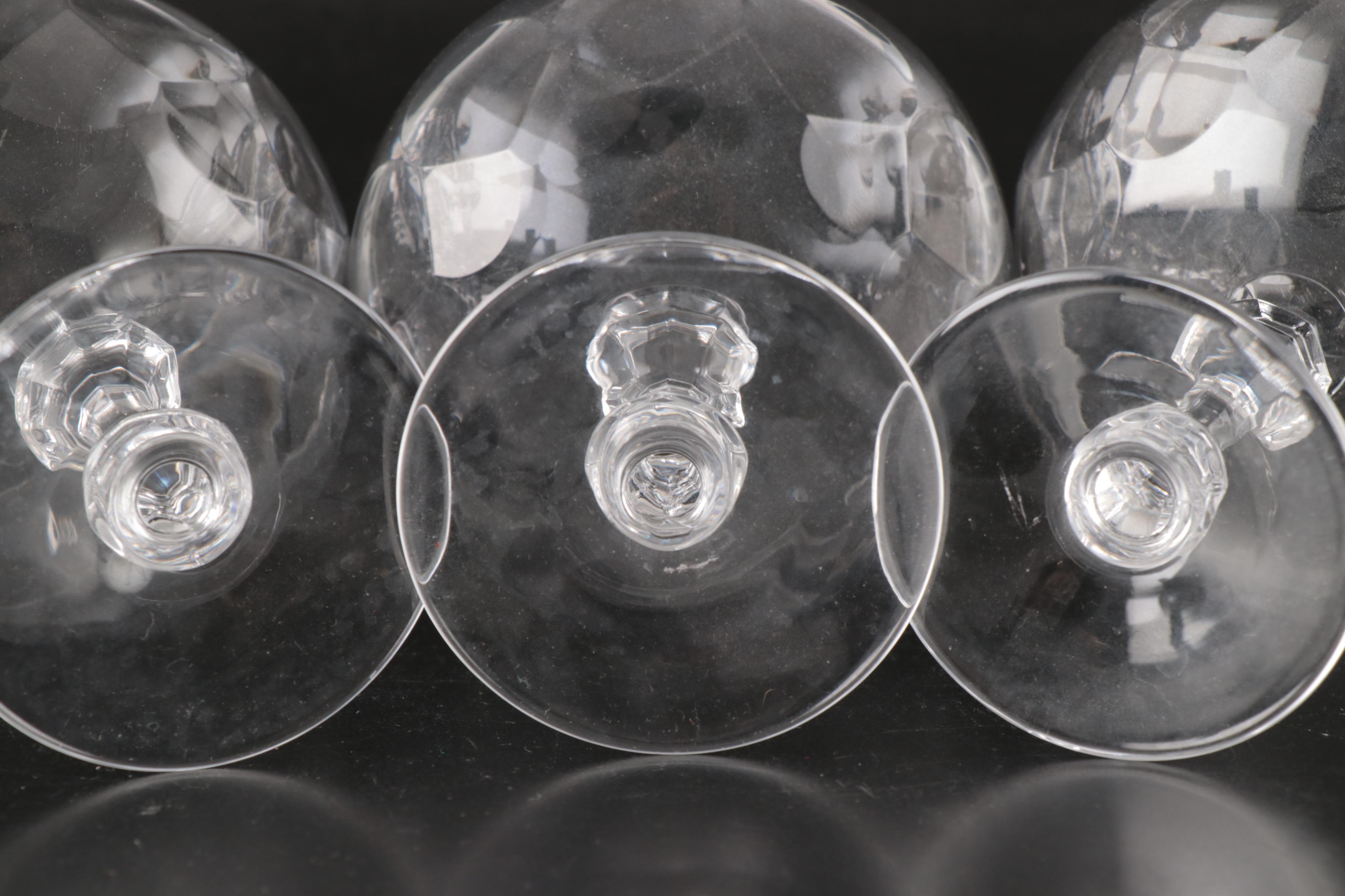 Vintage Glass Champagne Coupes and Flutes