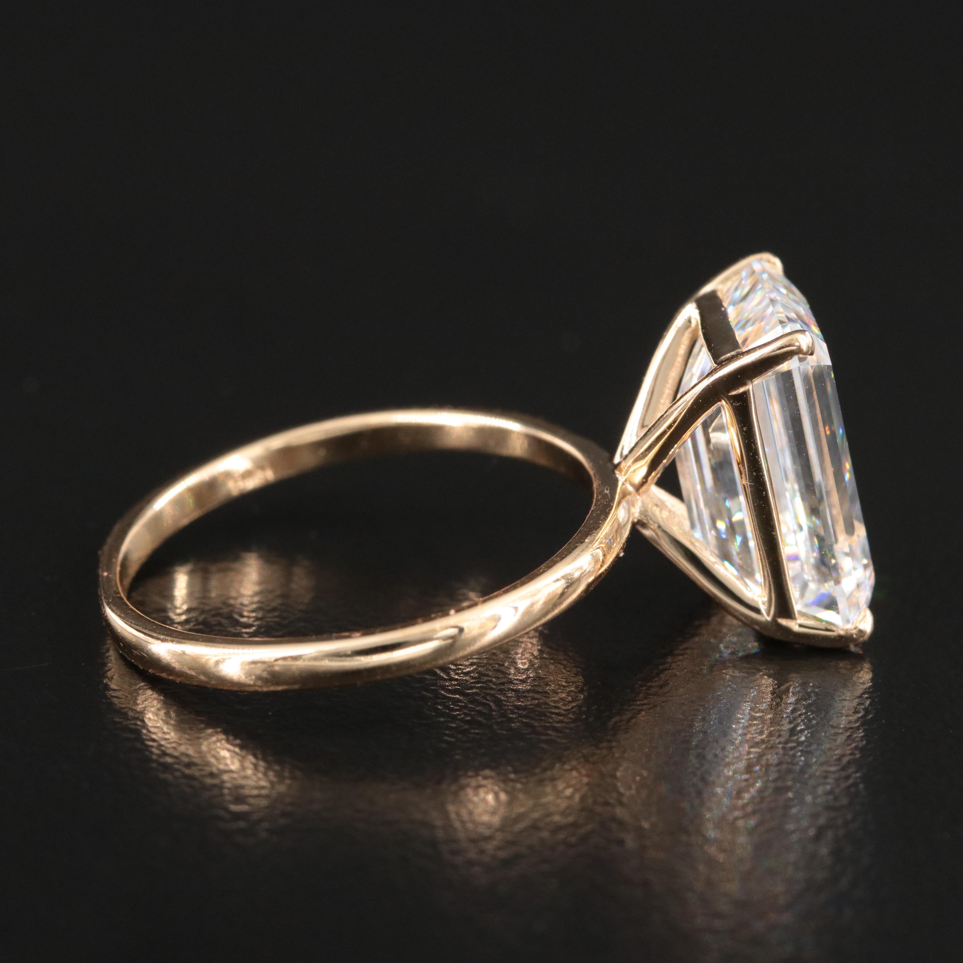 18K  6.80 CT Lab Grown Diamond Solitaire Ring with IGI Report