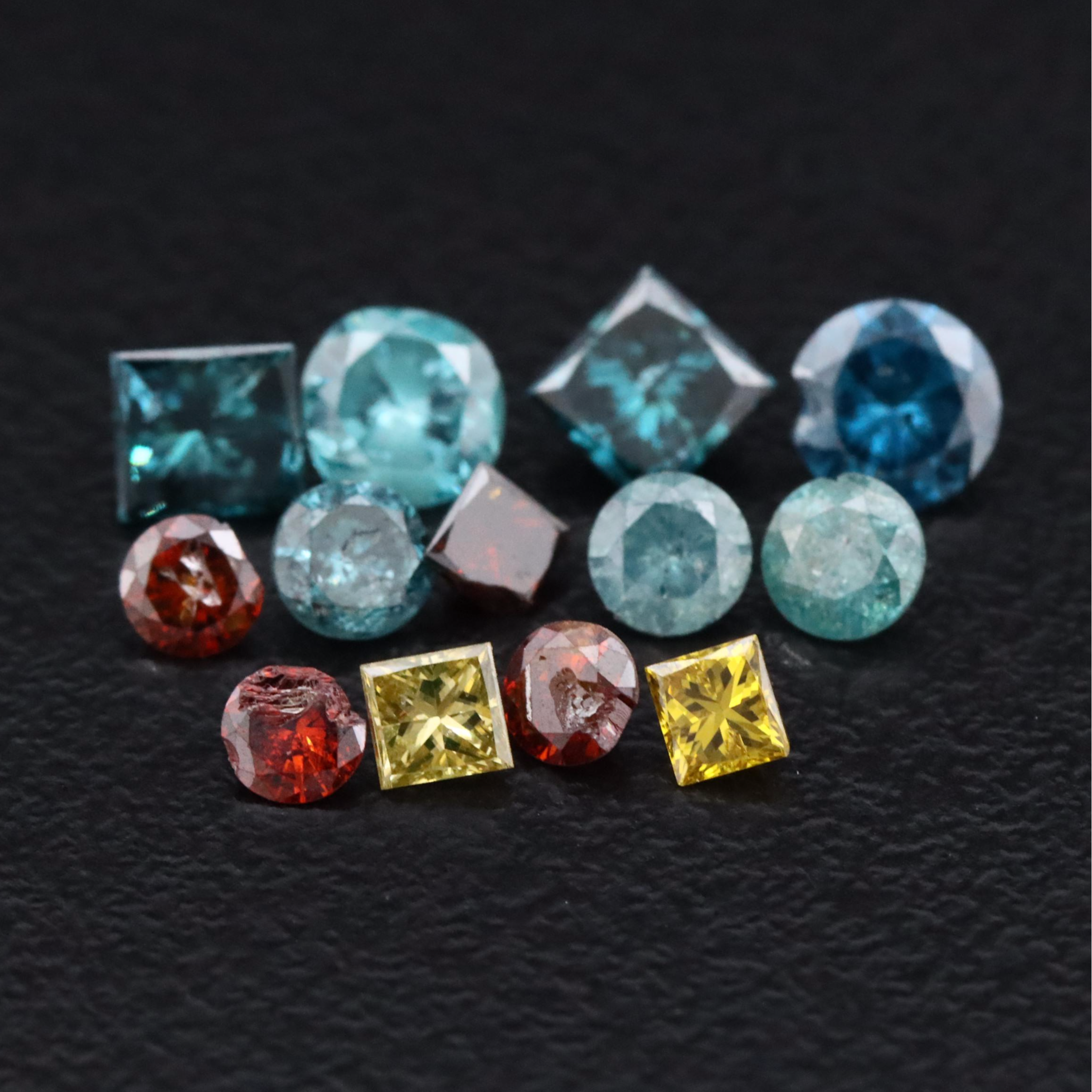 Loose 1.54 CTW Fancy Color Diamond Lot