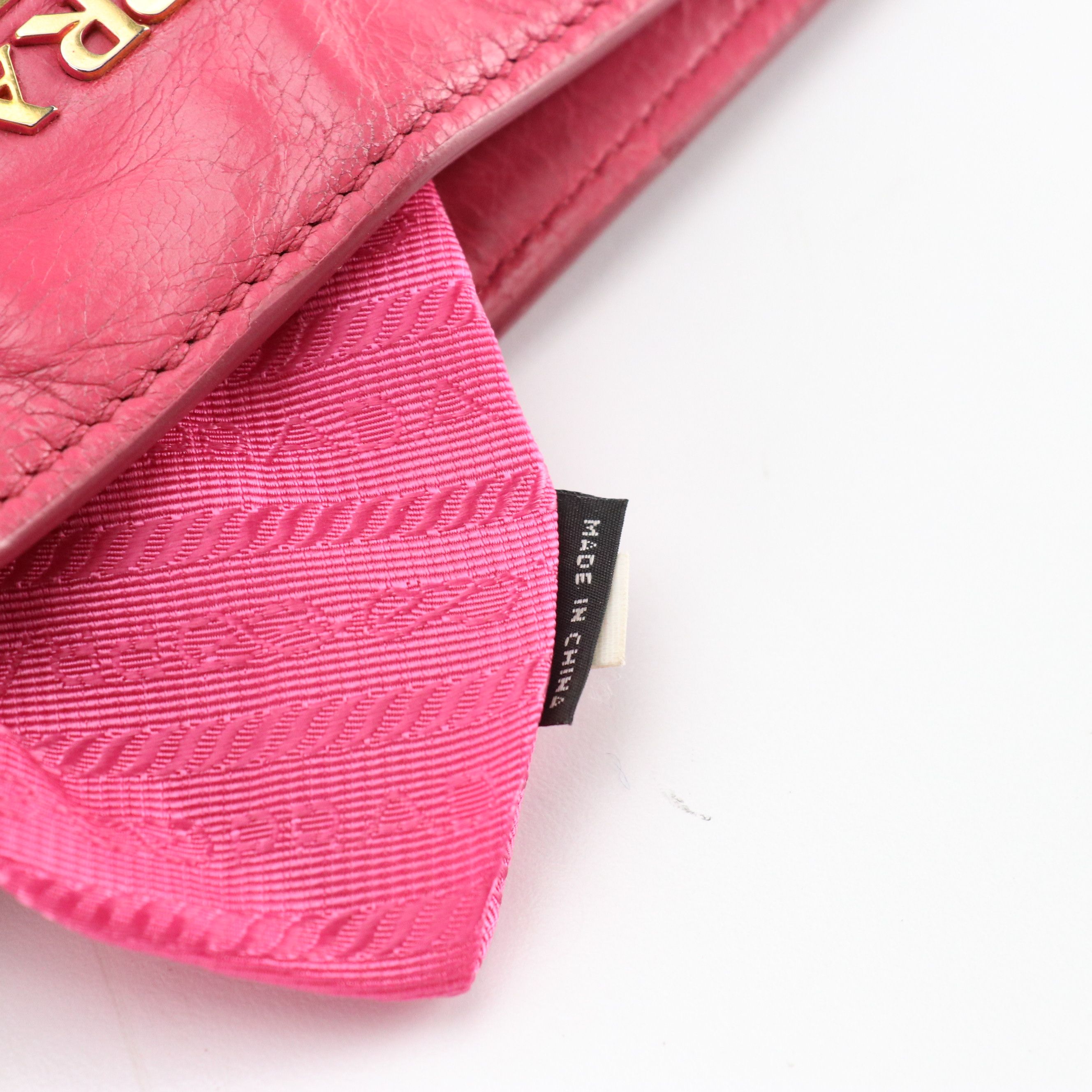 Prada Top Handle Shopper Tote in Hot Pink Vitello Daino Leather