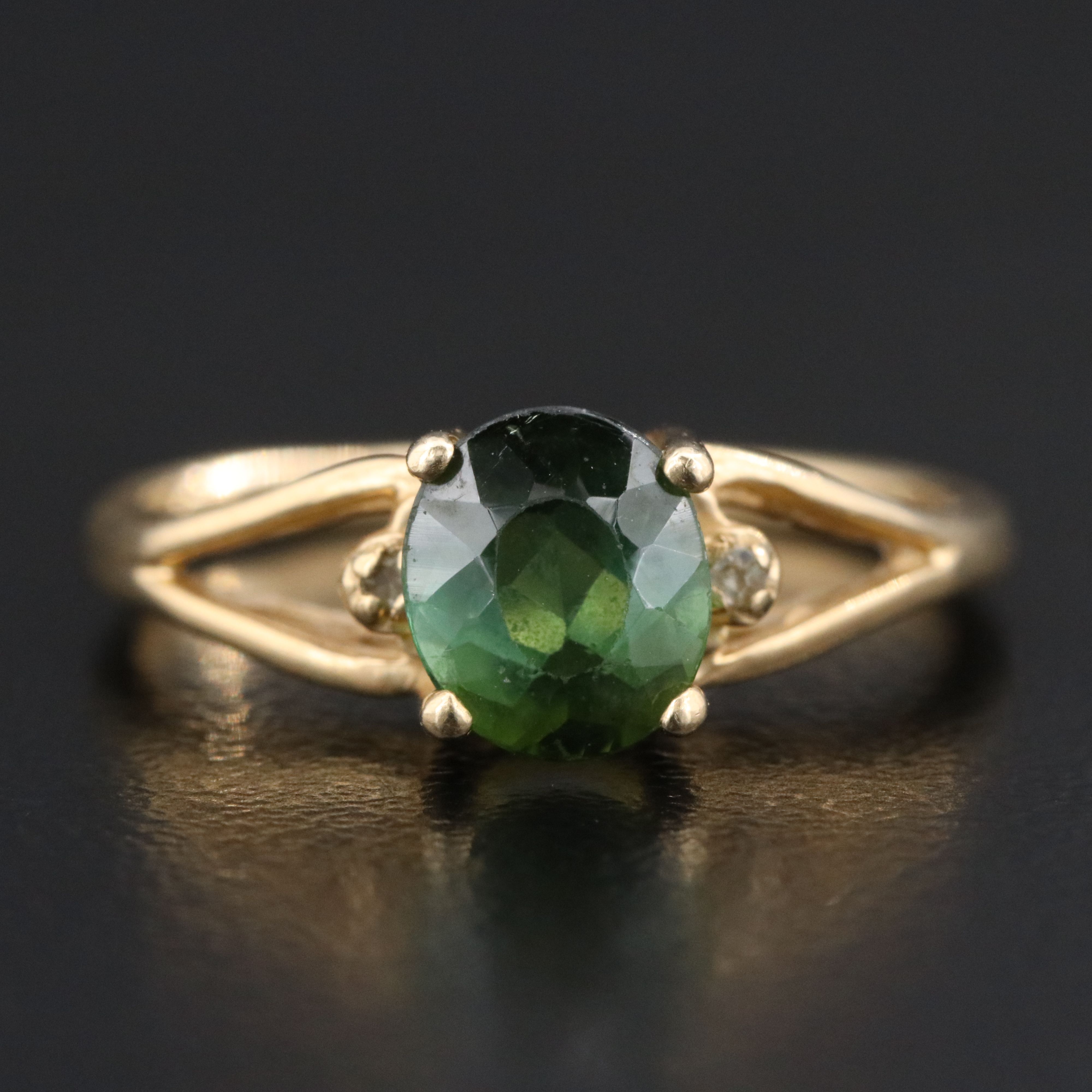 14K Tourmaline and Diamond Ring