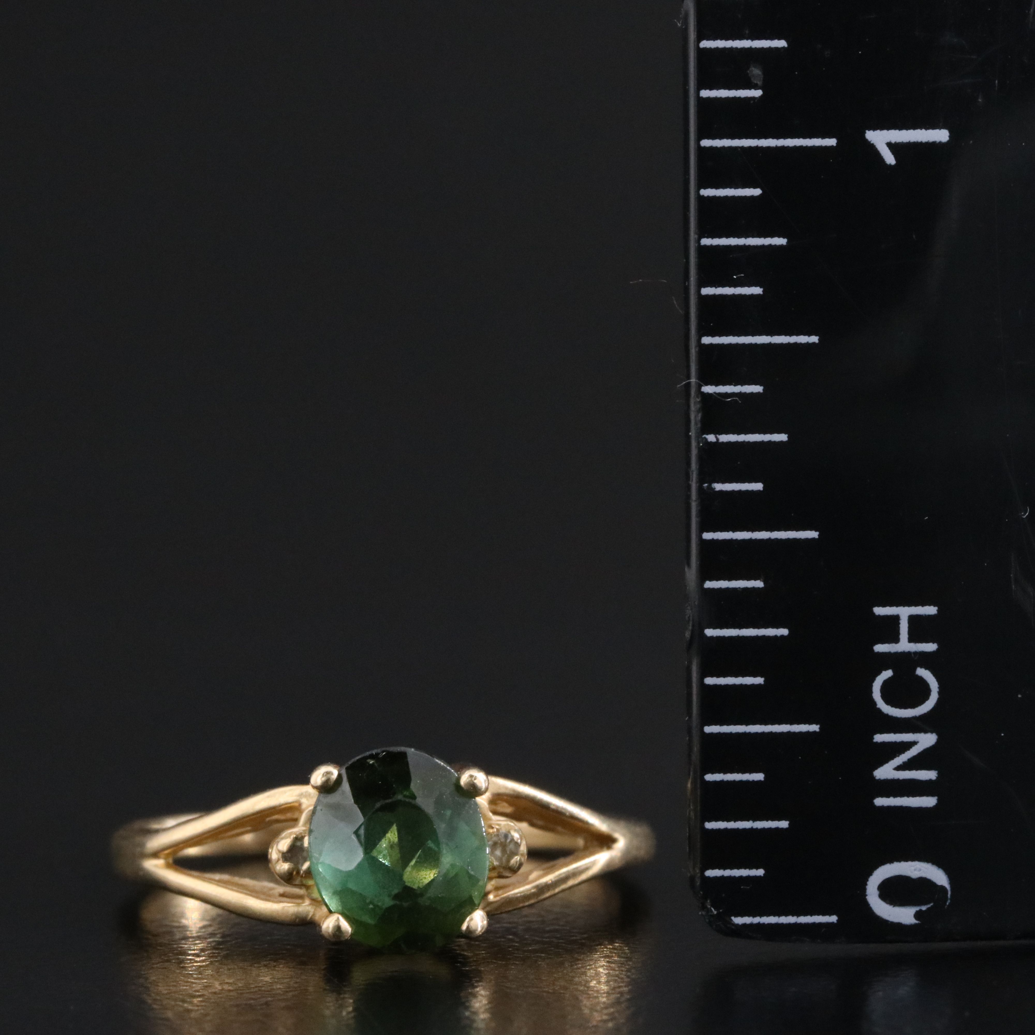 14K Tourmaline and Diamond Ring