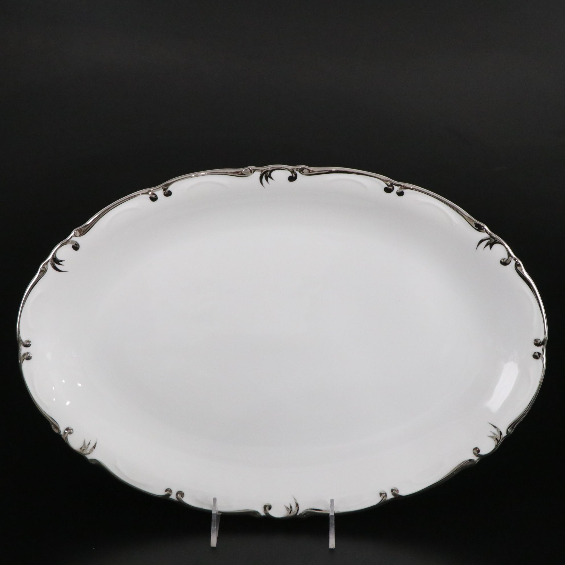 Amcrest "Imperial" Platinum Dinnerware Set for 12 with Extras