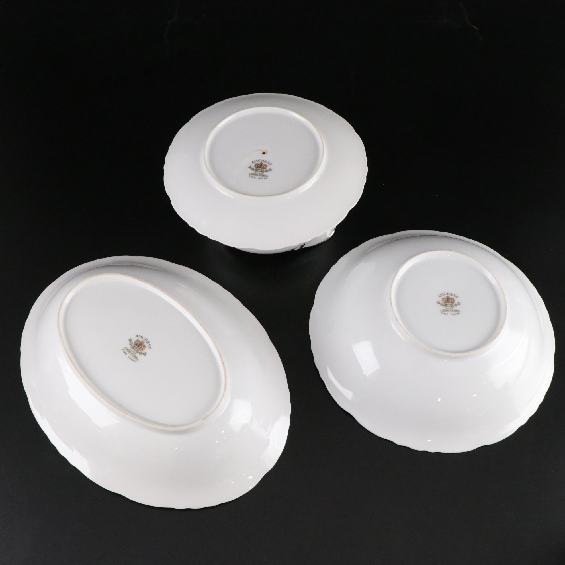 Amcrest "Imperial" Platinum Dinnerware Set for 12 with Extras