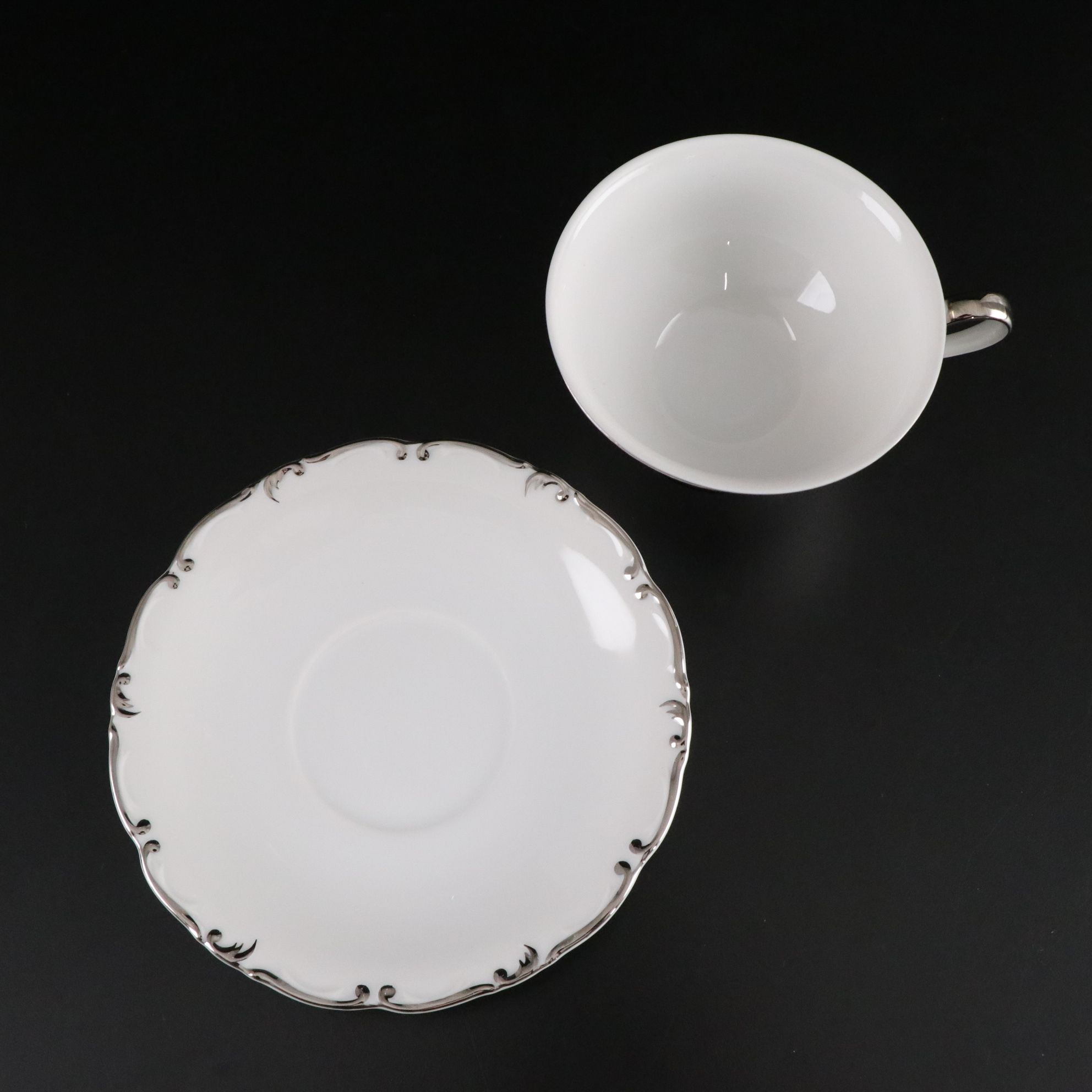 Amcrest "Imperial" Platinum Dinnerware Set for 12 with Extras