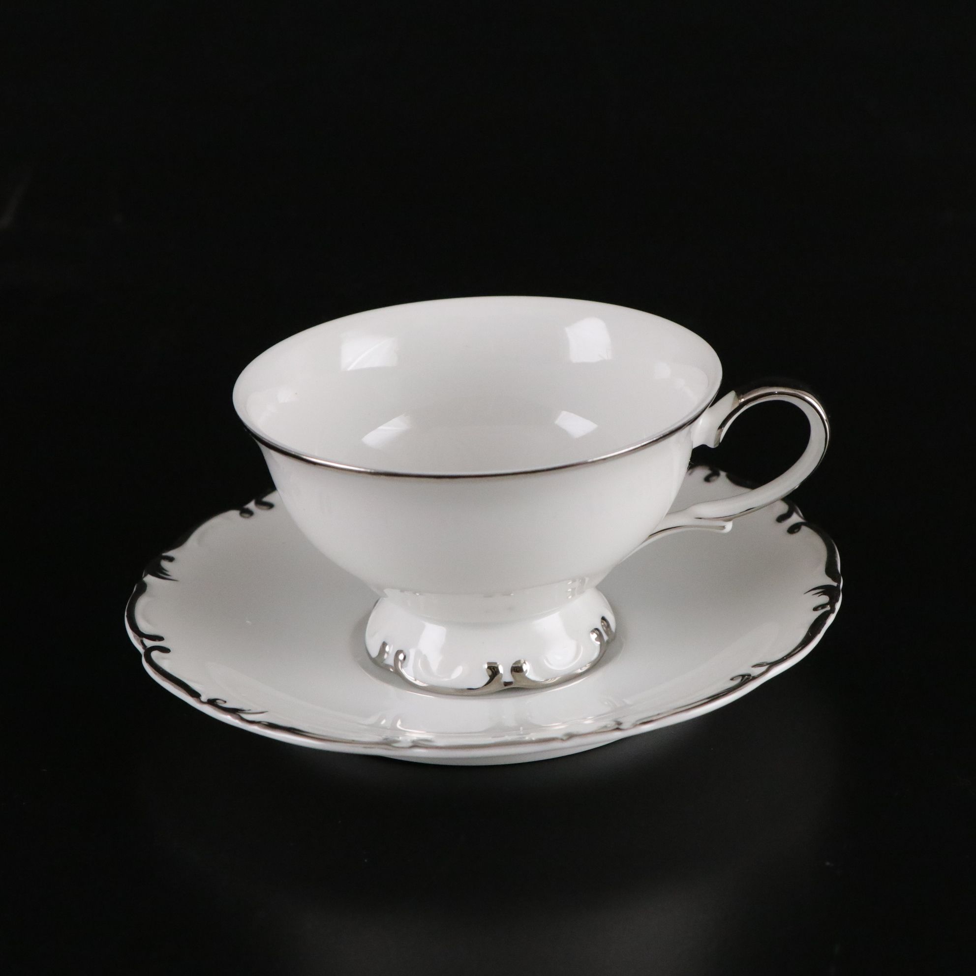 Amcrest "Imperial" Platinum Dinnerware Set for 12 with Extras