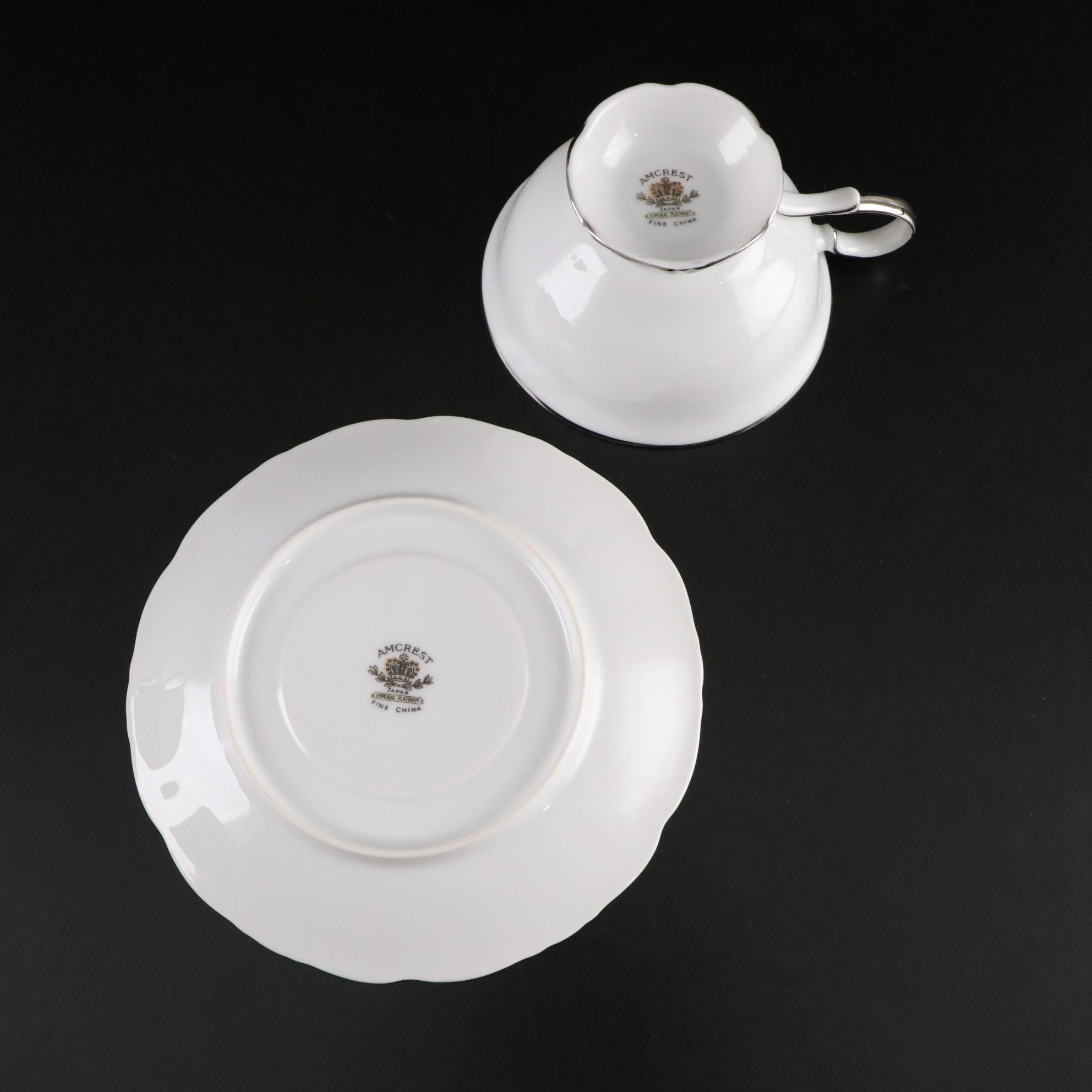 Amcrest "Imperial" Platinum Dinnerware Set for 12 with Extras