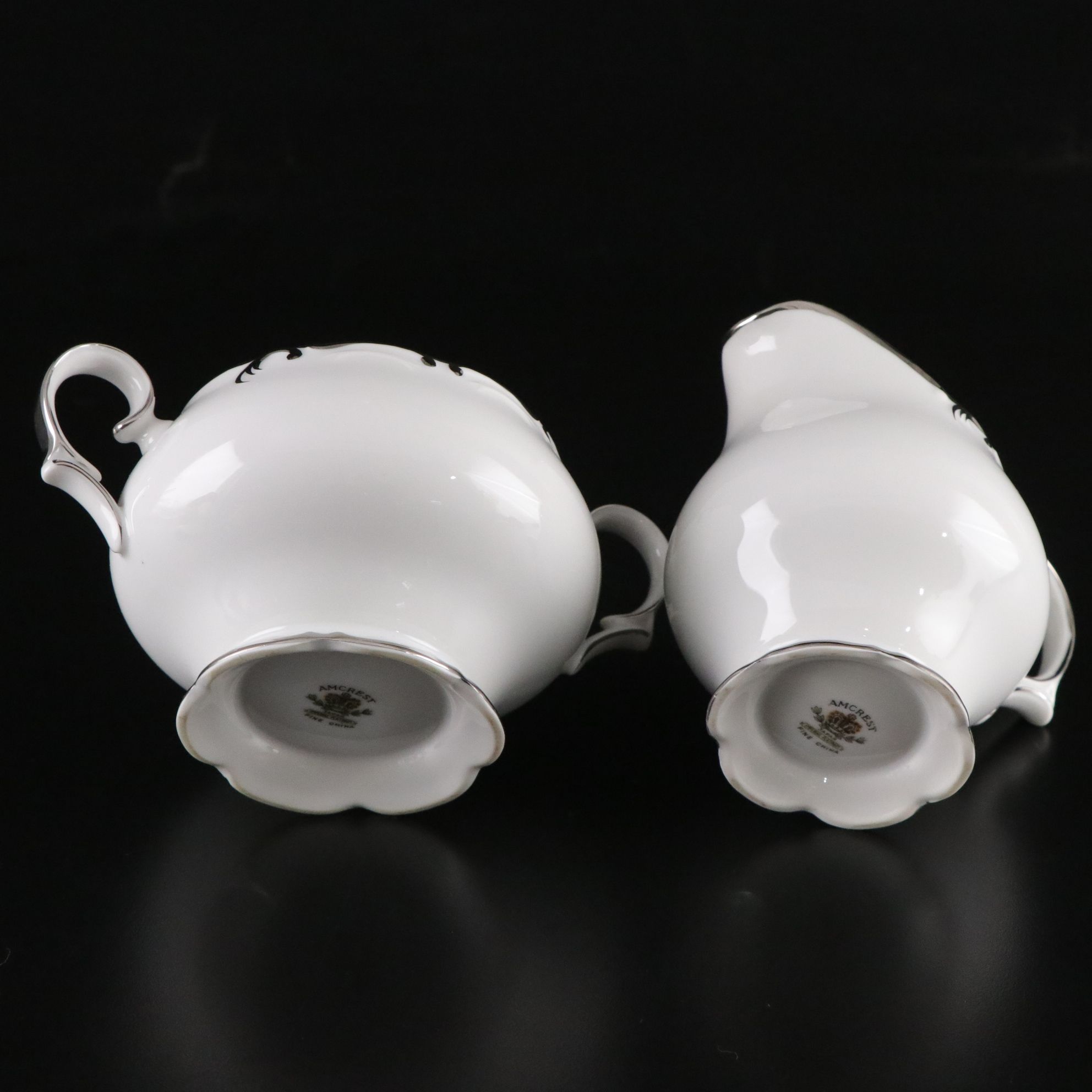 Amcrest "Imperial" Platinum Dinnerware Set for 12 with Extras