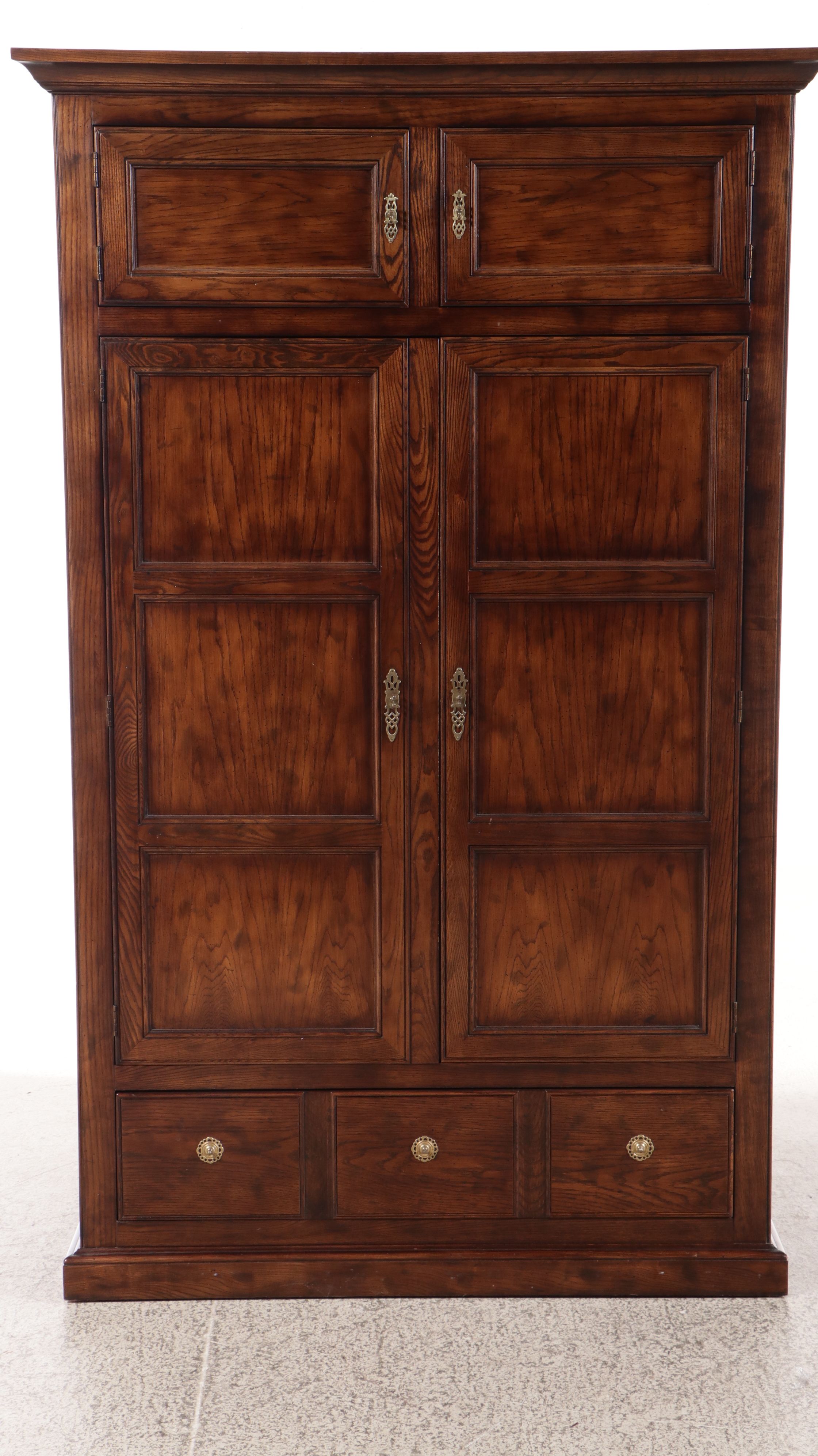 Henredon George II Style Pecan Armoire