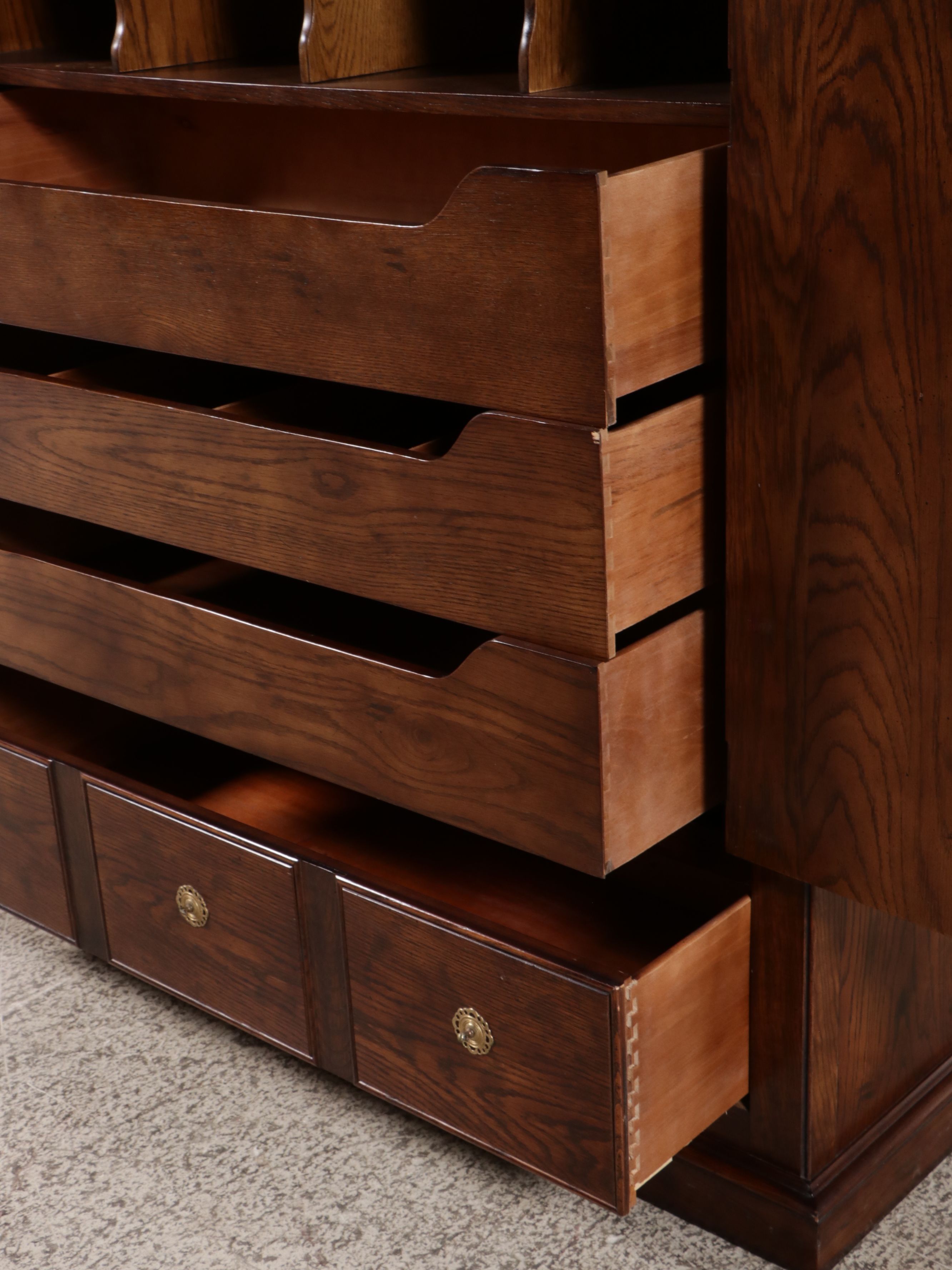 Henredon George II Style Pecan Armoire