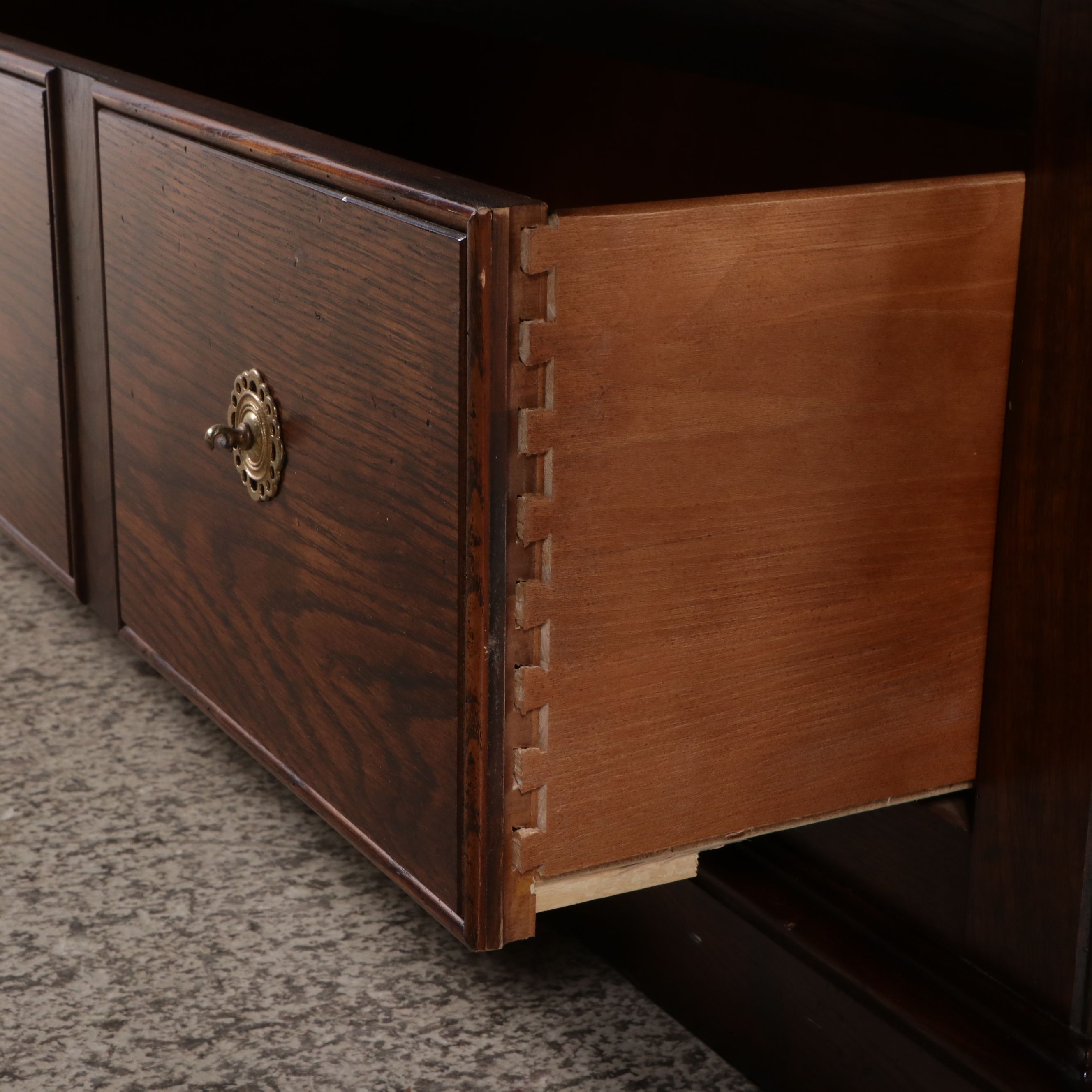 Henredon George II Style Pecan Armoire