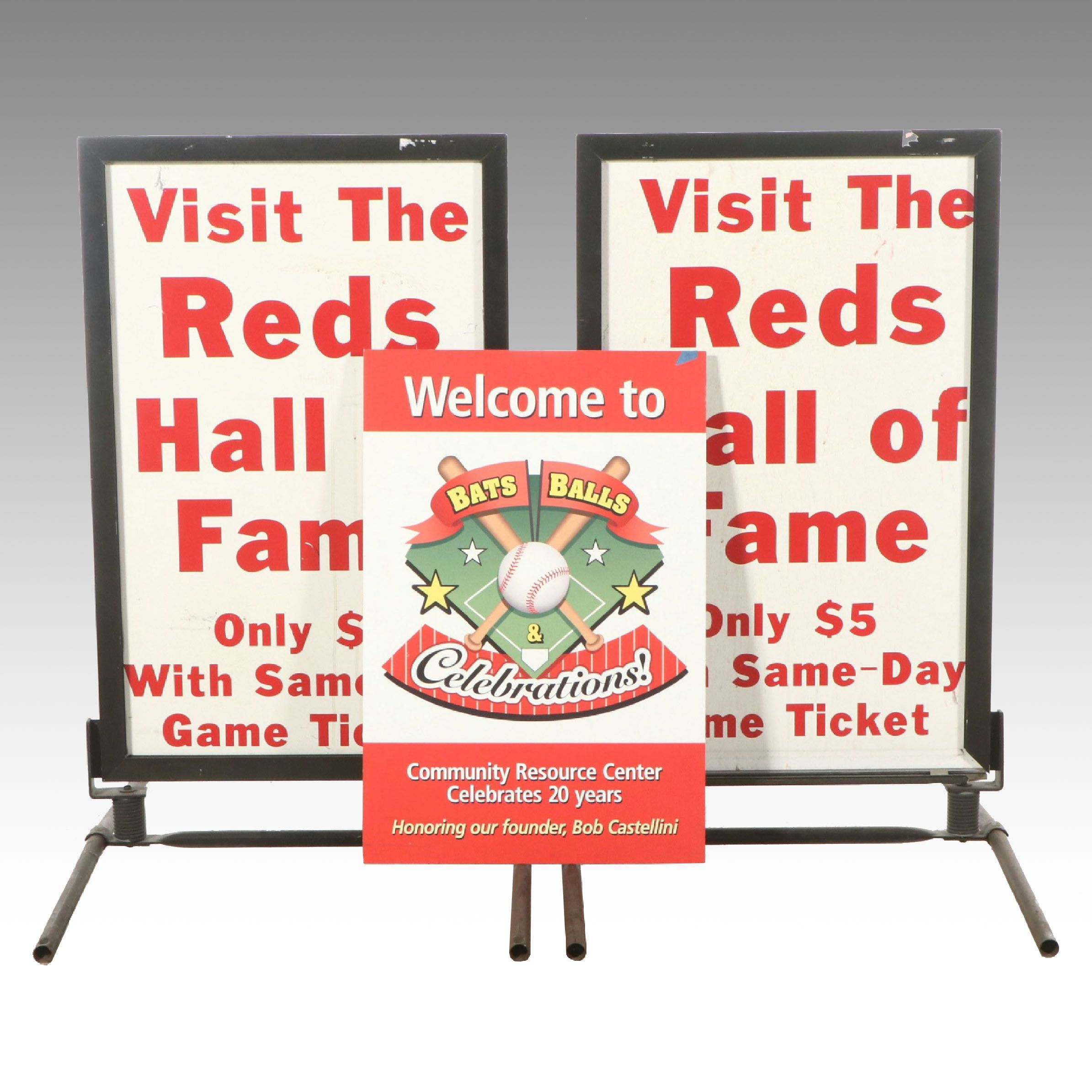 Cincinnati Reds Hall of Fame and Community Resource Center Signs