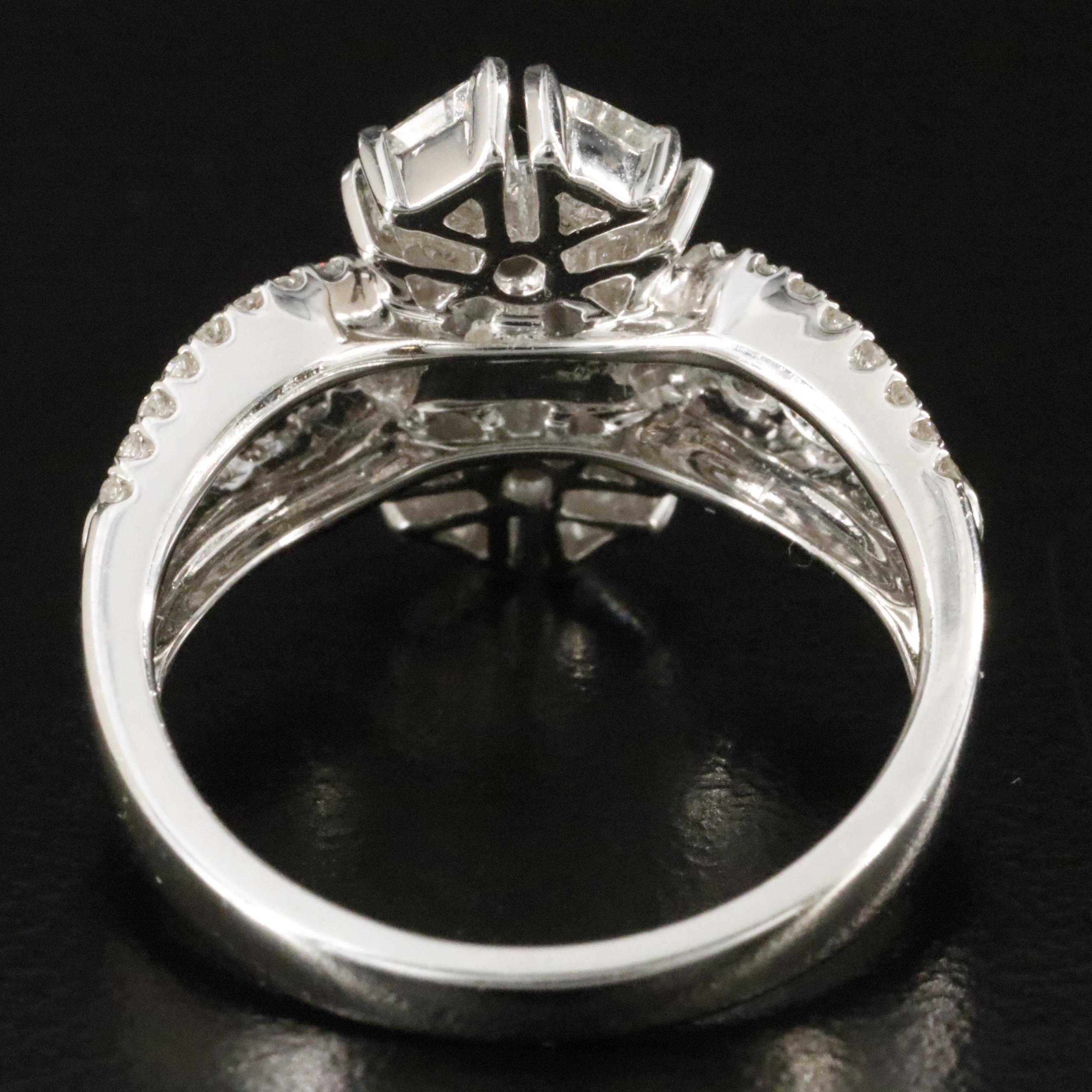 18K 1.26 CTW Diamond Floral Ring