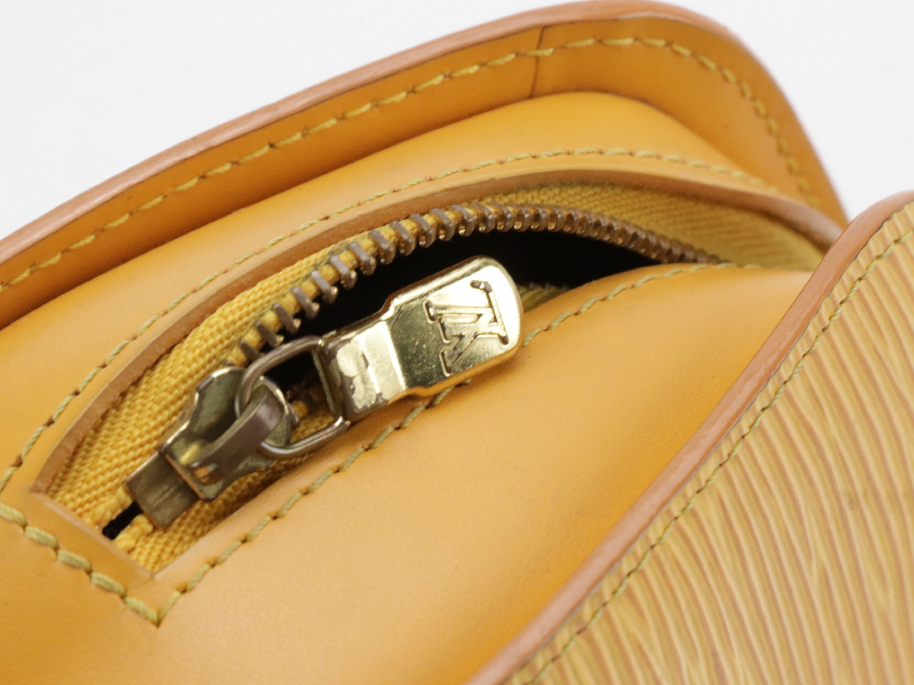 Louis Vuitton Dauphine PM Zip Pouch in Tassil Yellow Epi Leather
