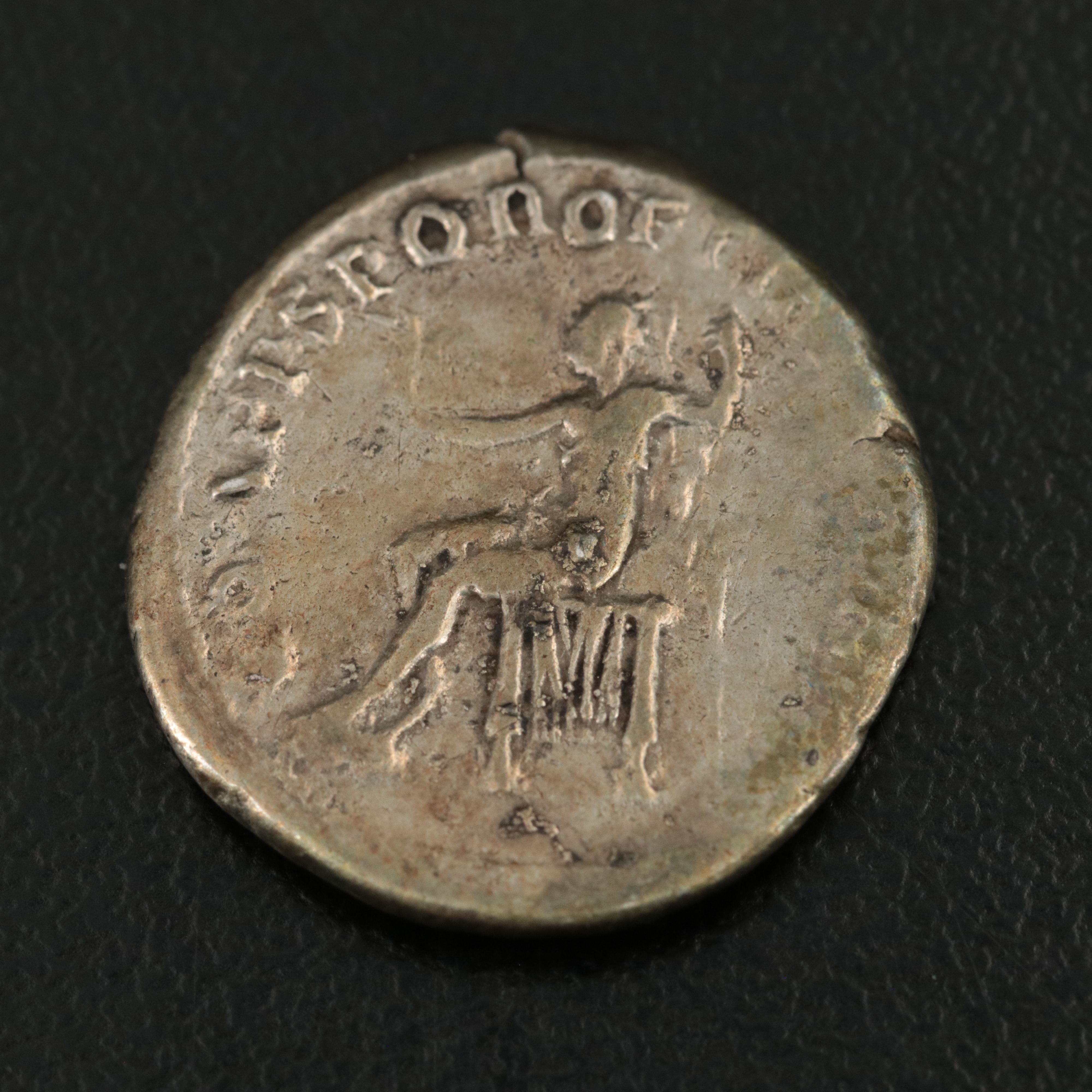 Ancient Roman Imperial AR Denarius Coin of Trajan, ca. 109 A.D.