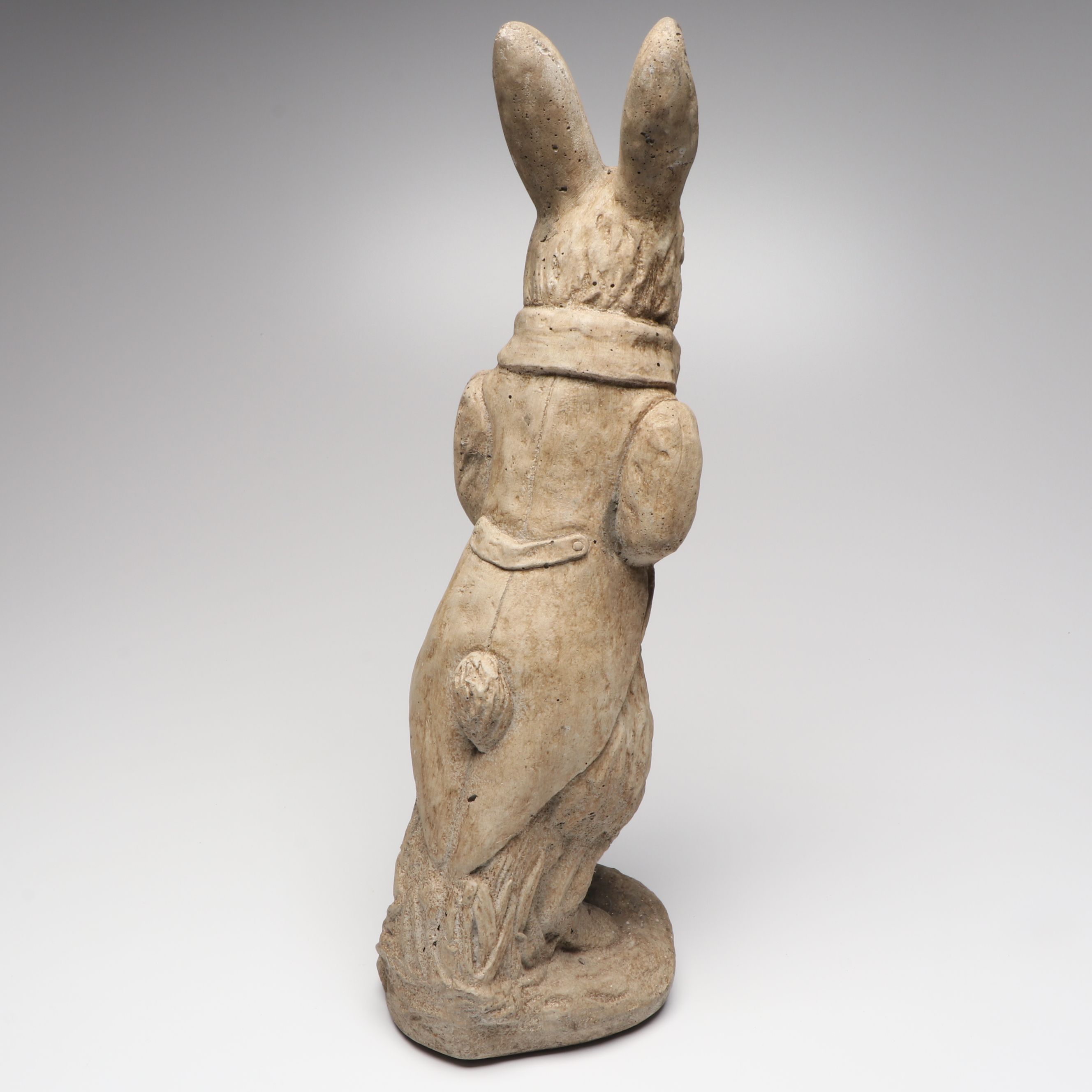 Concrete Rabbit Form Garden Statue