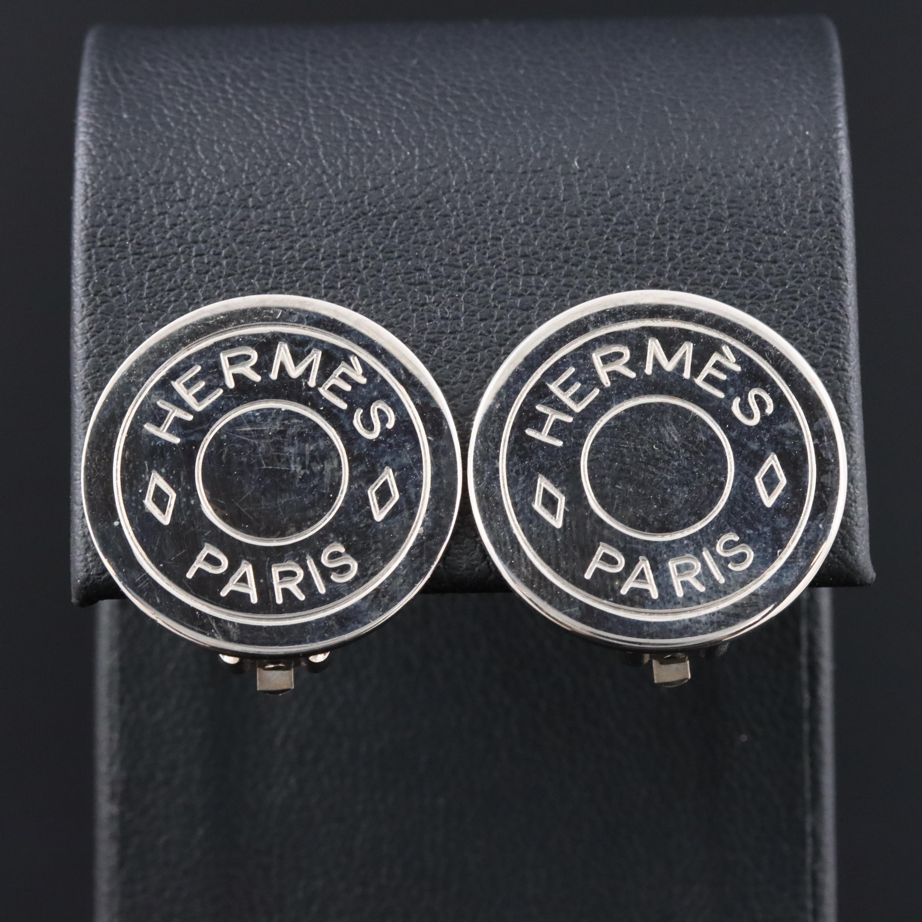 Hermès Clou de Selle Clip Earrings