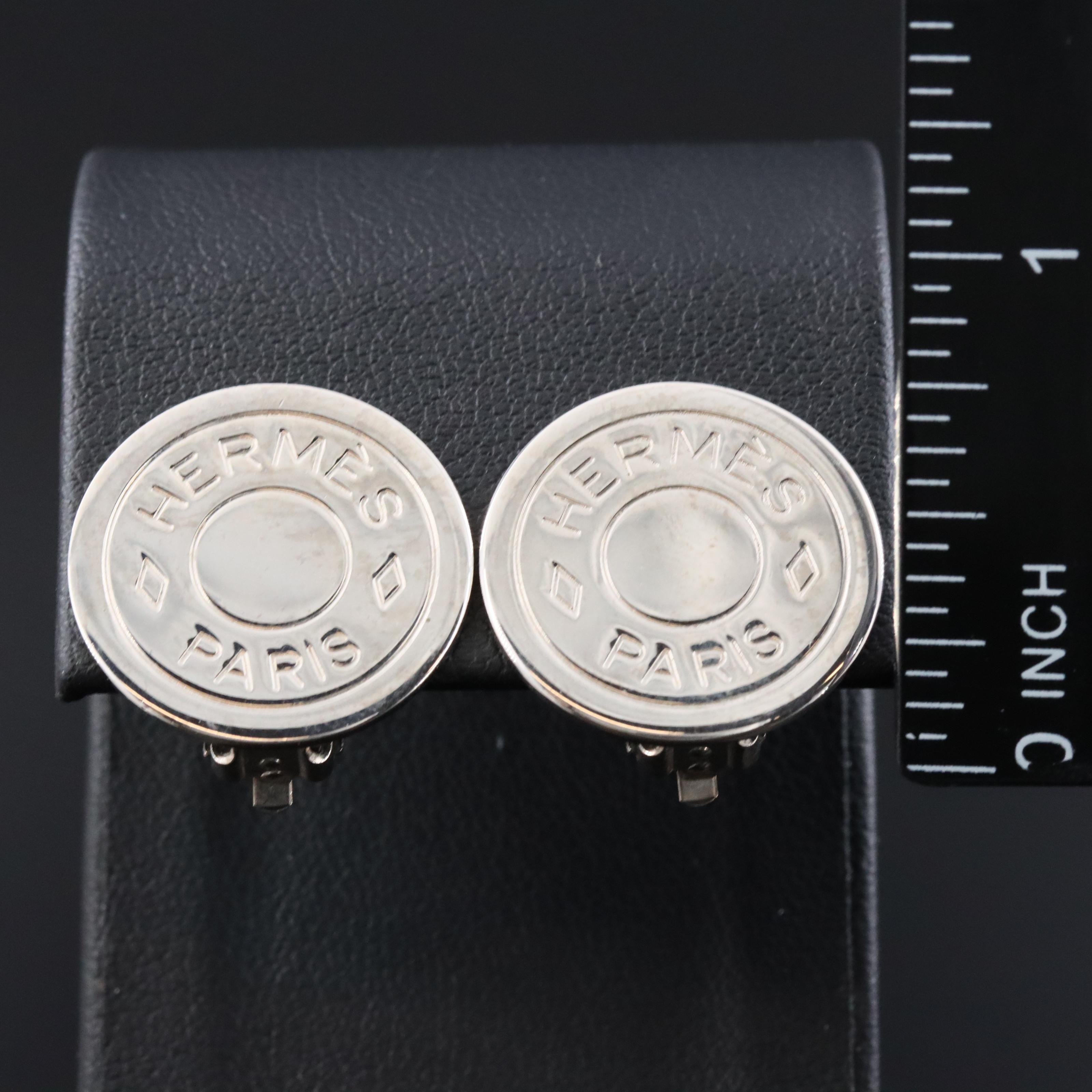 Hermès Clou de Selle Clip Earrings