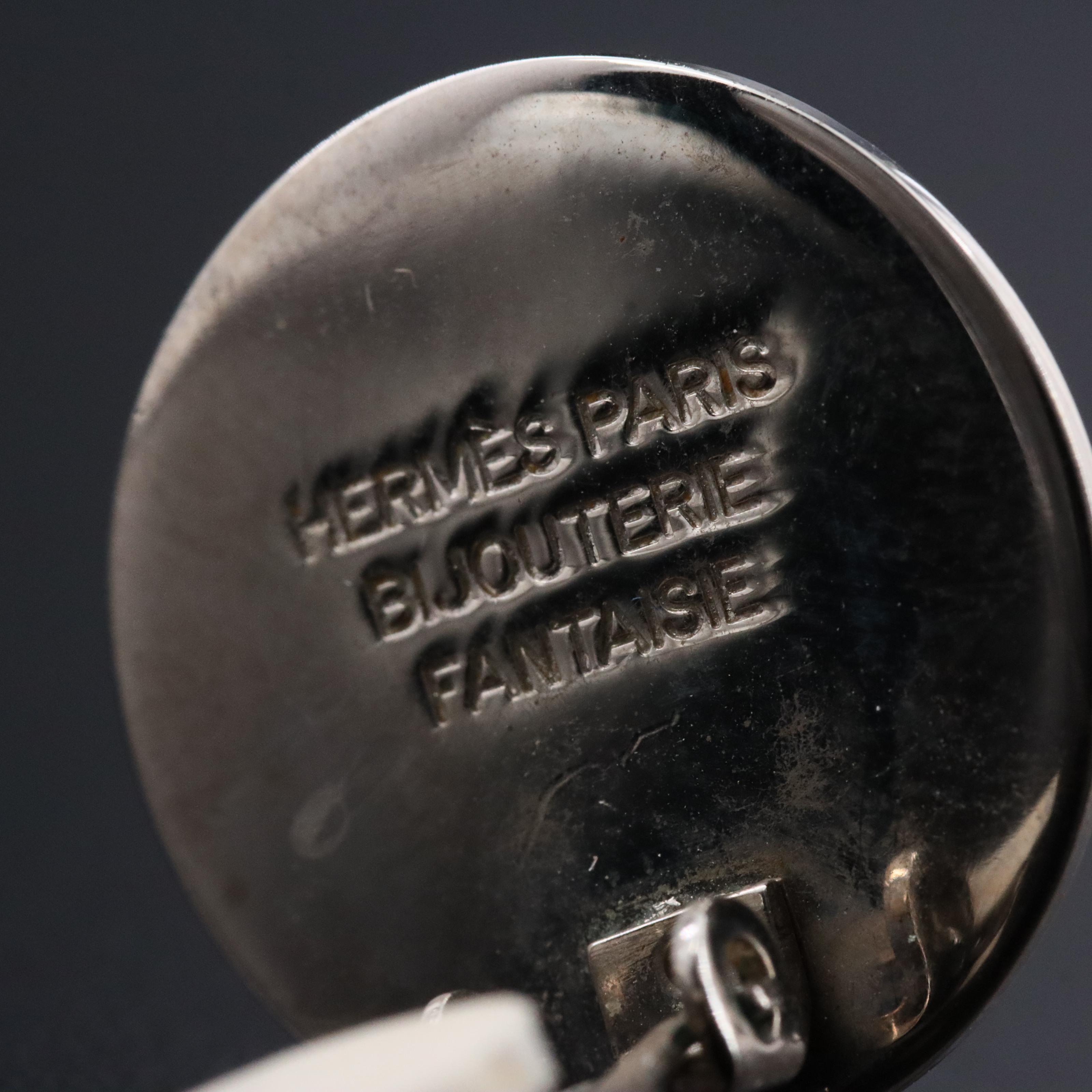 Hermès Clou de Selle Clip Earrings