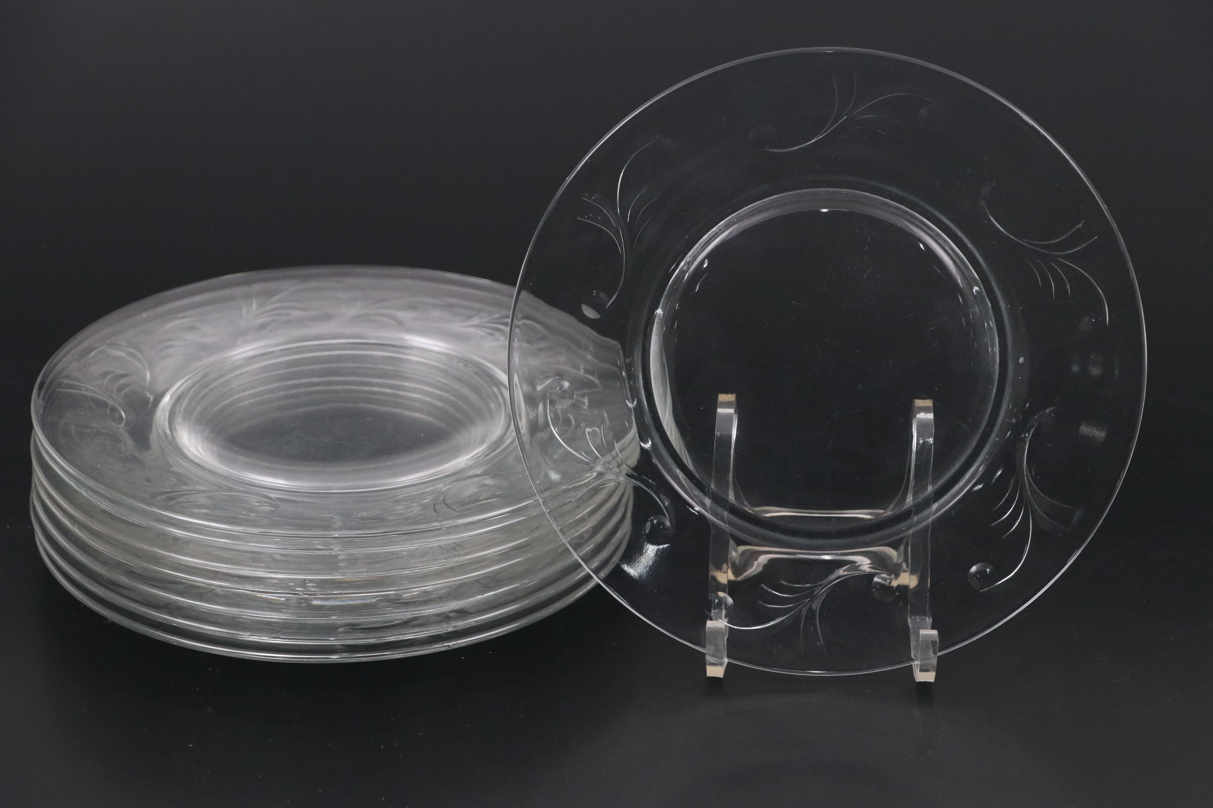 Seneca "Arcadia" Glass Stemware and Salad Plates