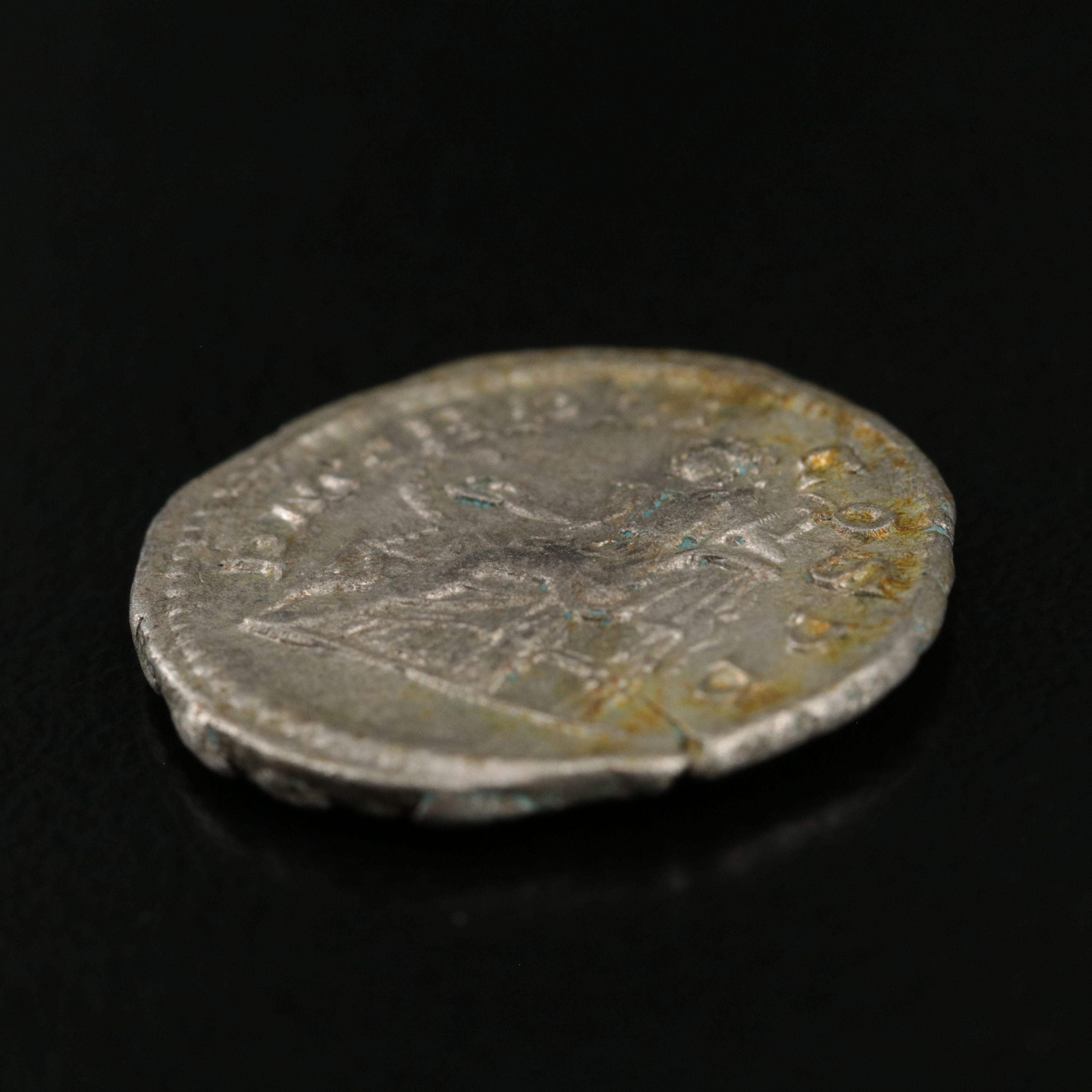 Ancient Roman Imperial AR Denarius Coin of Severus Alexander, ca. 224 A.D.