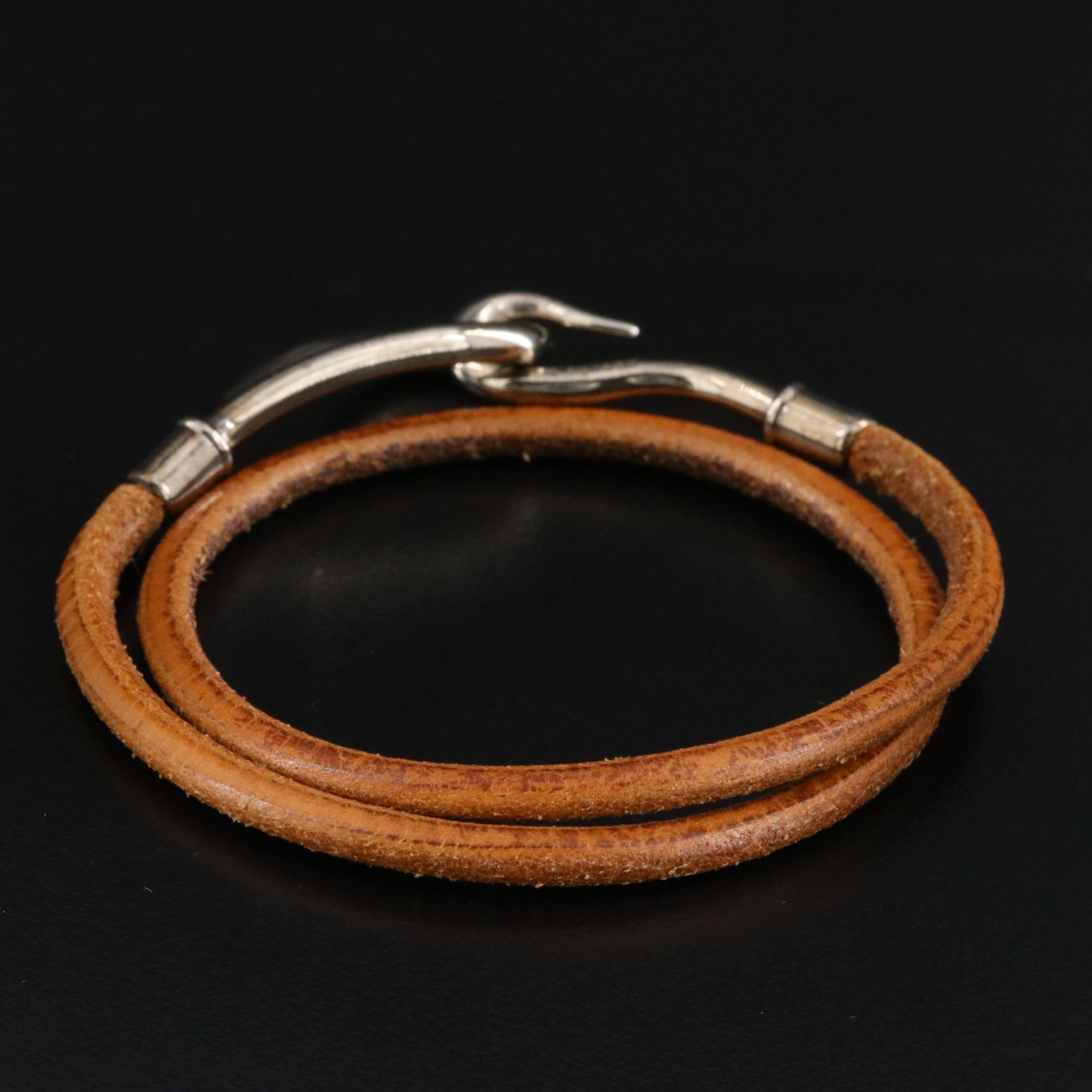 Hermès Jumbo Hook Leather Bracelet