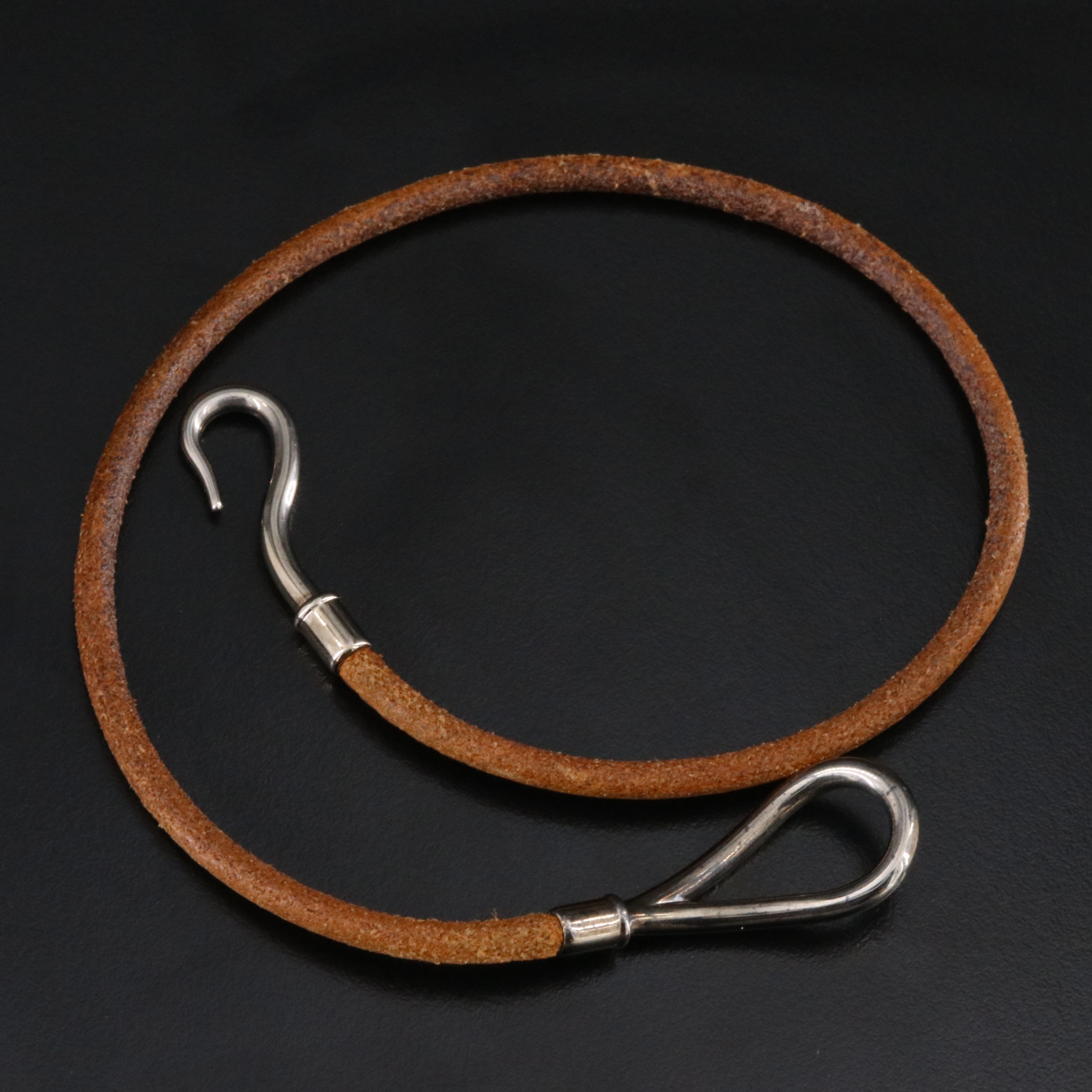 Hermès Jumbo Hook Leather Bracelet