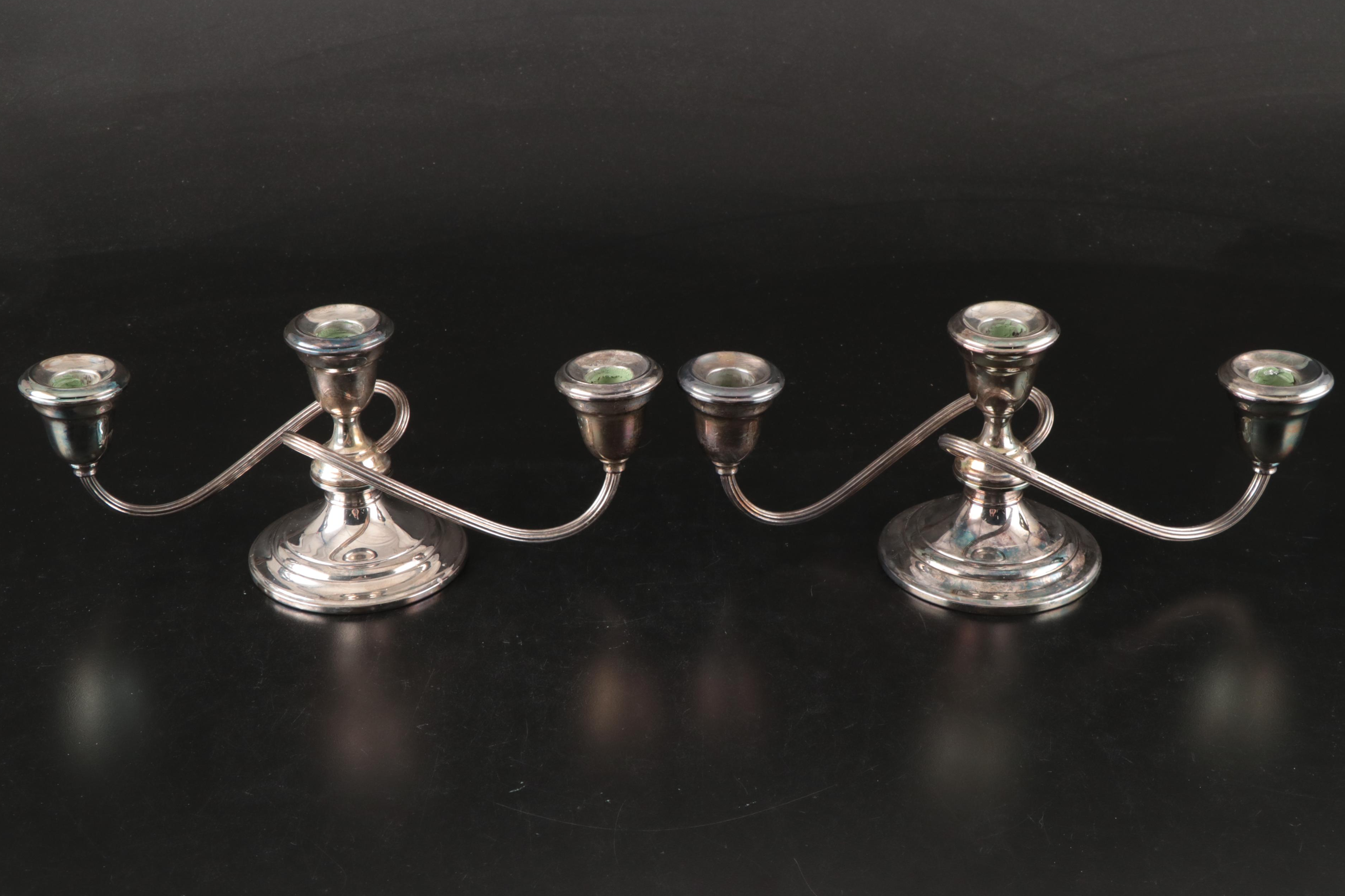 Gorham Silver Plate Candelabrum with Shaker
