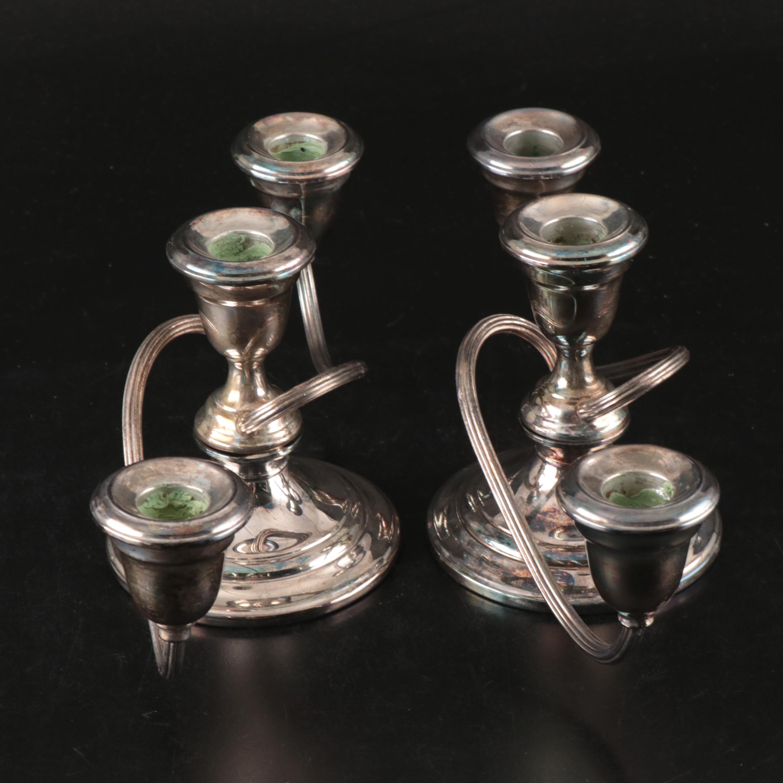 Gorham Silver Plate Candelabrum with Shaker