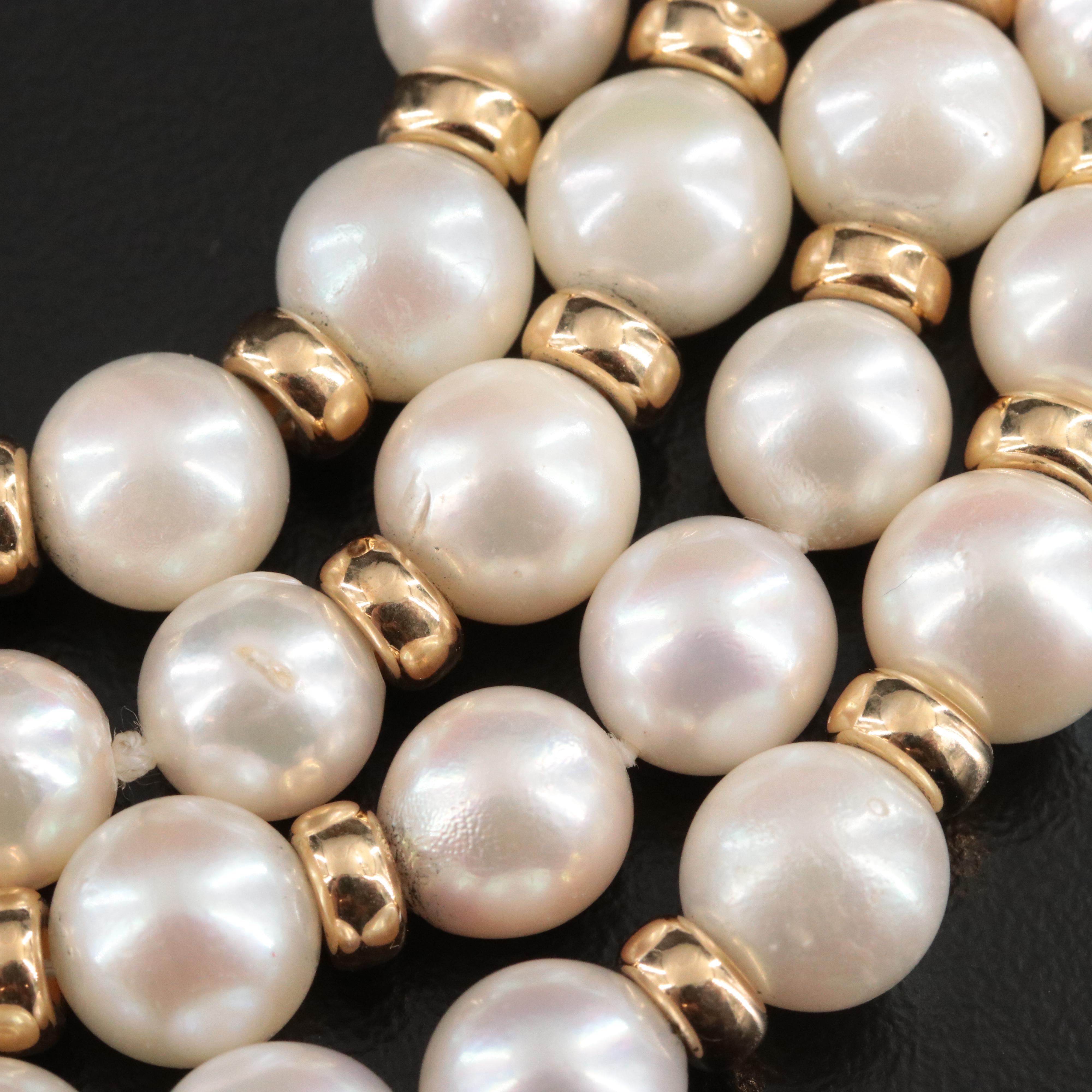 14K Pearl Endless Necklace