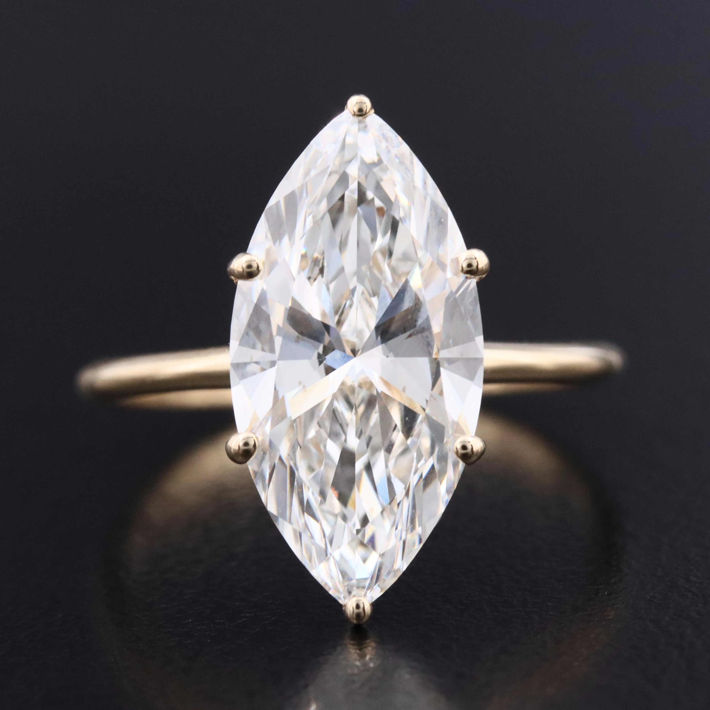 14K 5.01 CT Lab Grown Diamond Solitaire Ring with IGI Report