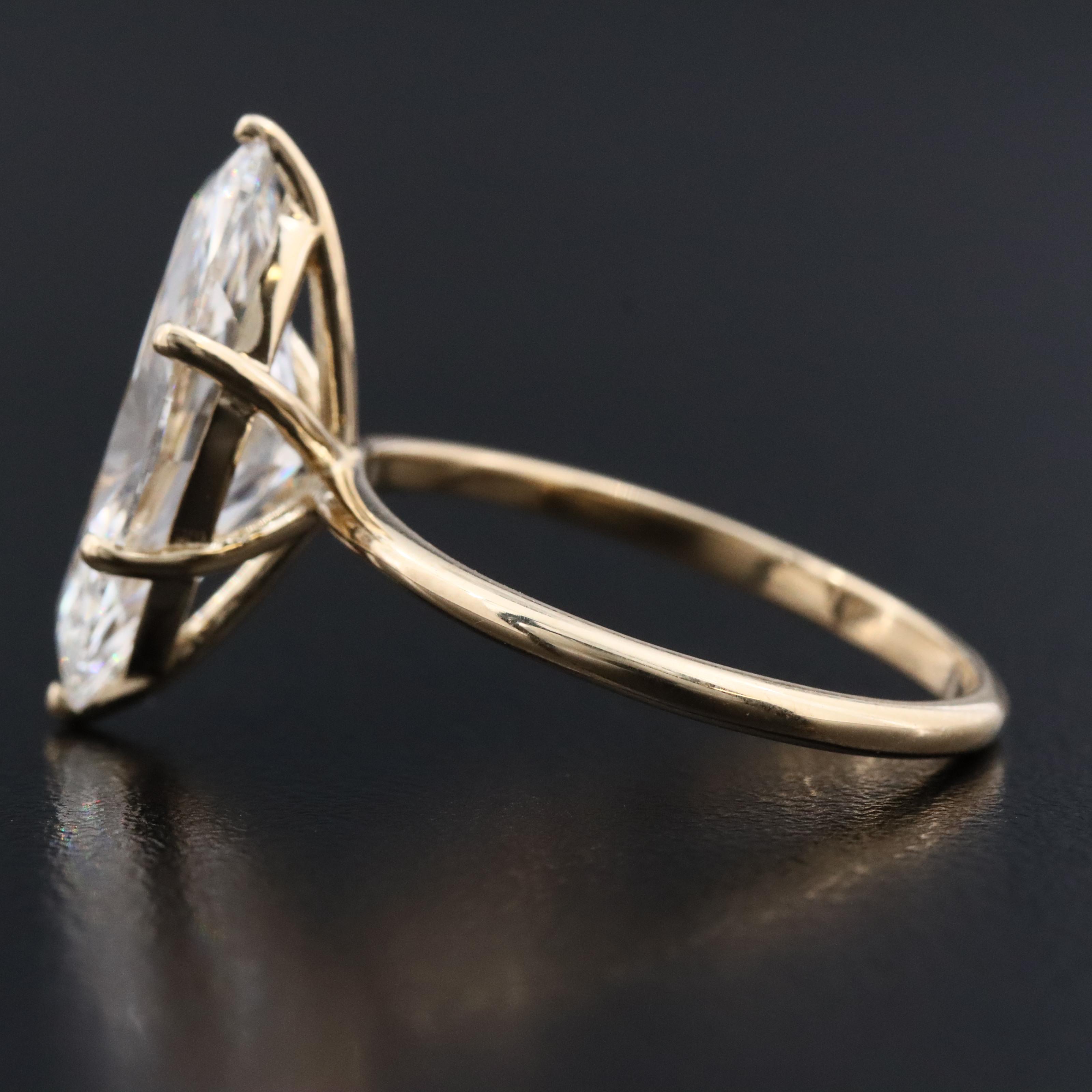 14K 5.01 CT Lab Grown Diamond Solitaire Ring with IGI Report