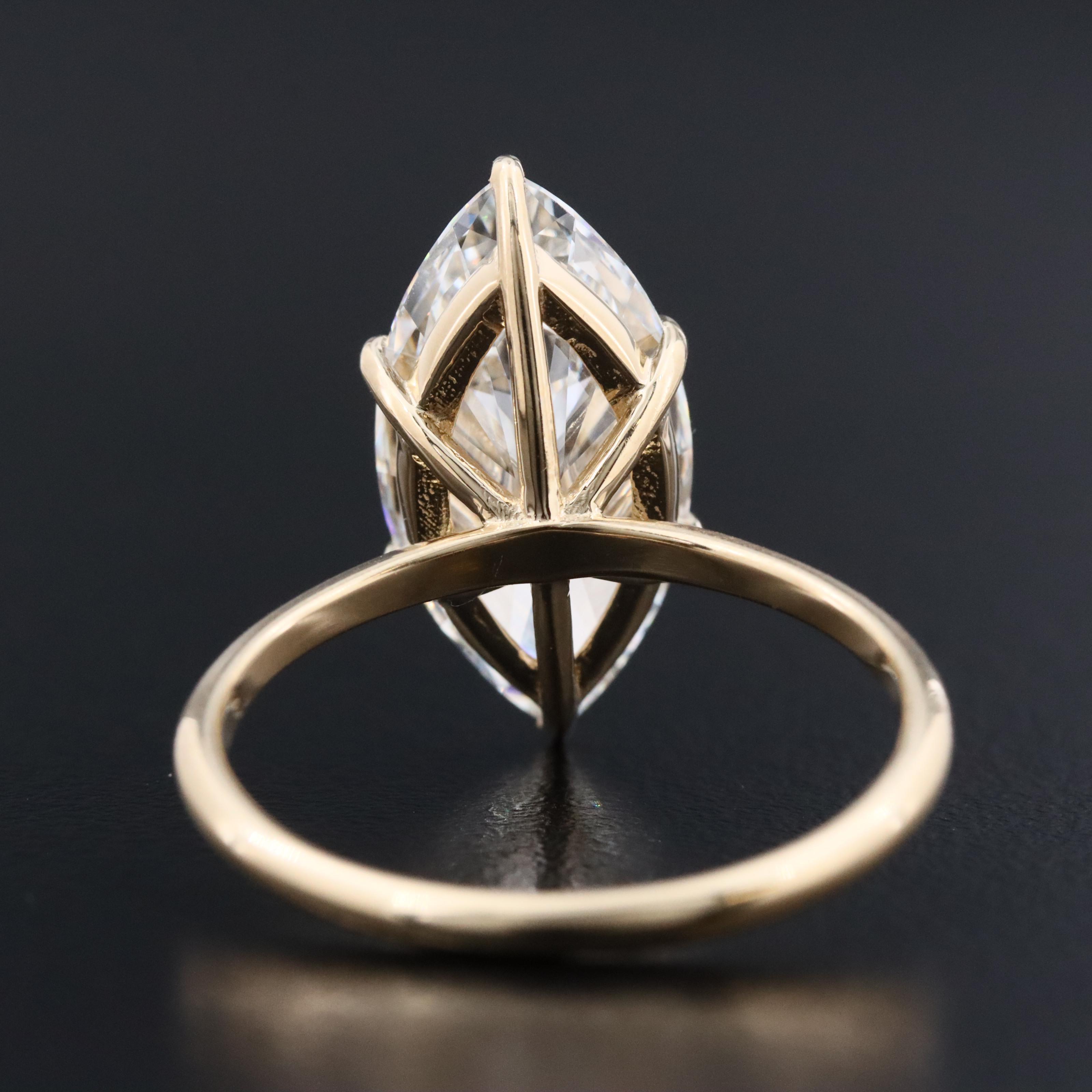 14K 5.01 CT Lab Grown Diamond Solitaire Ring with IGI Report