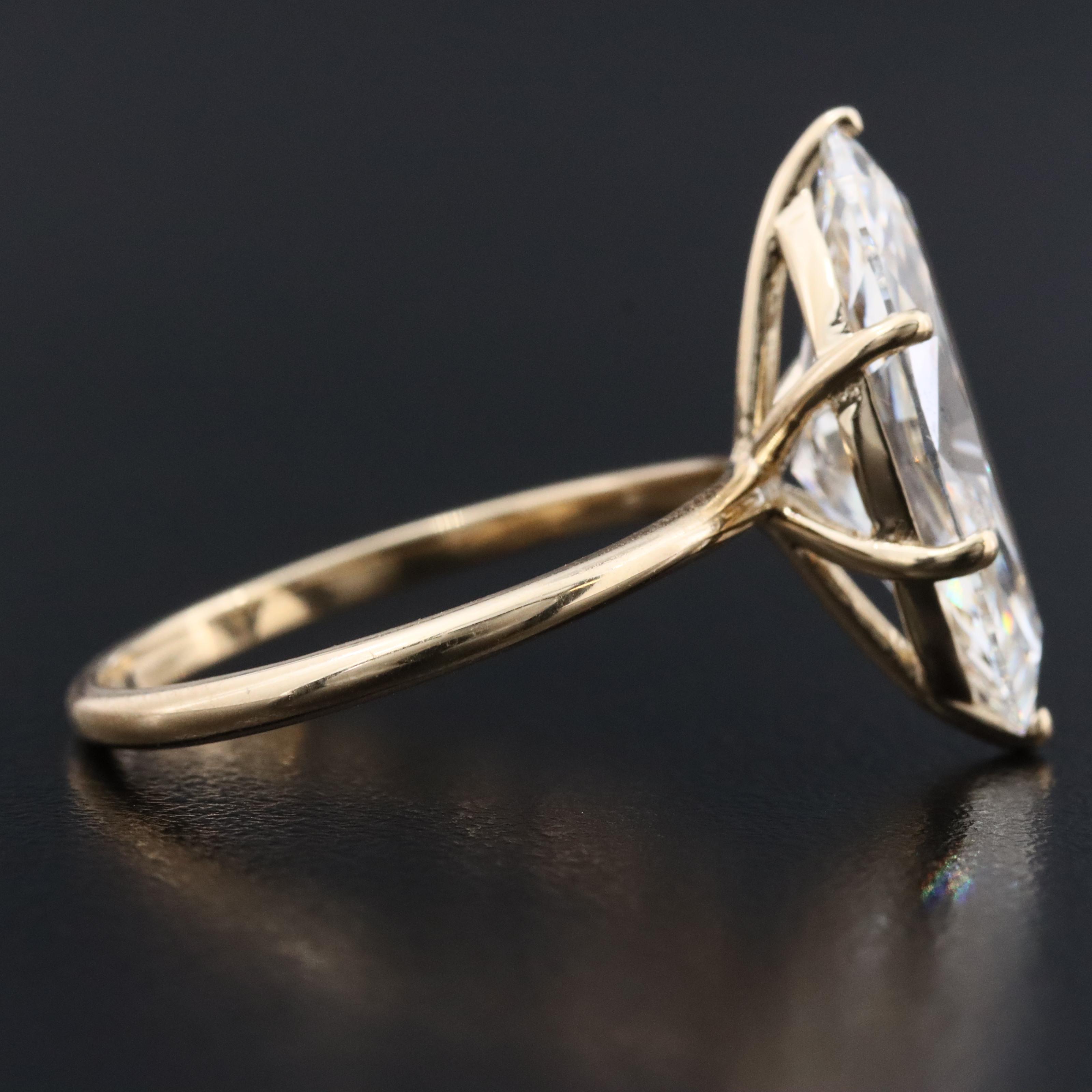 14K 5.01 CT Lab Grown Diamond Solitaire Ring with IGI Report