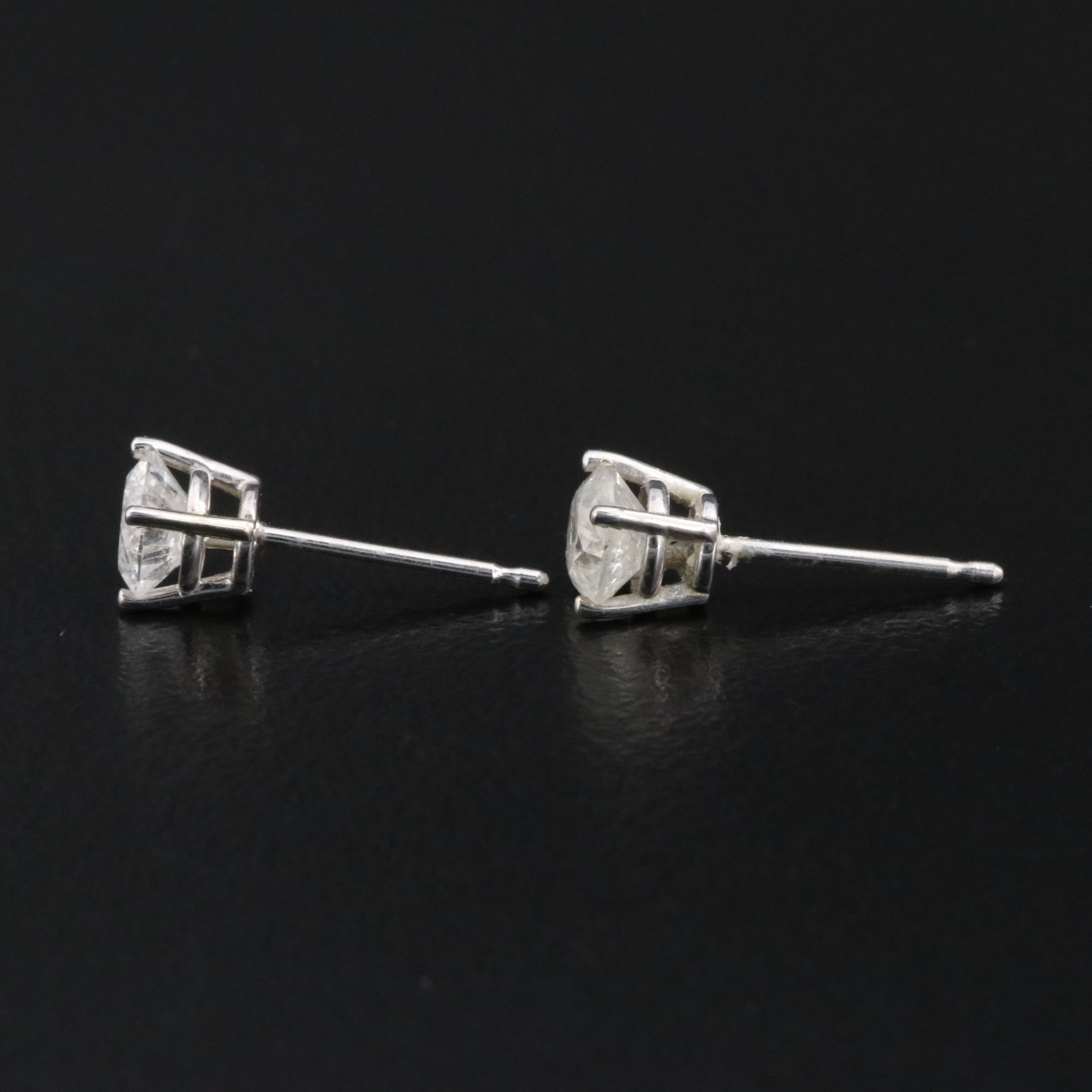 14K 0.76 CTW Diamond Solitaire Earrings