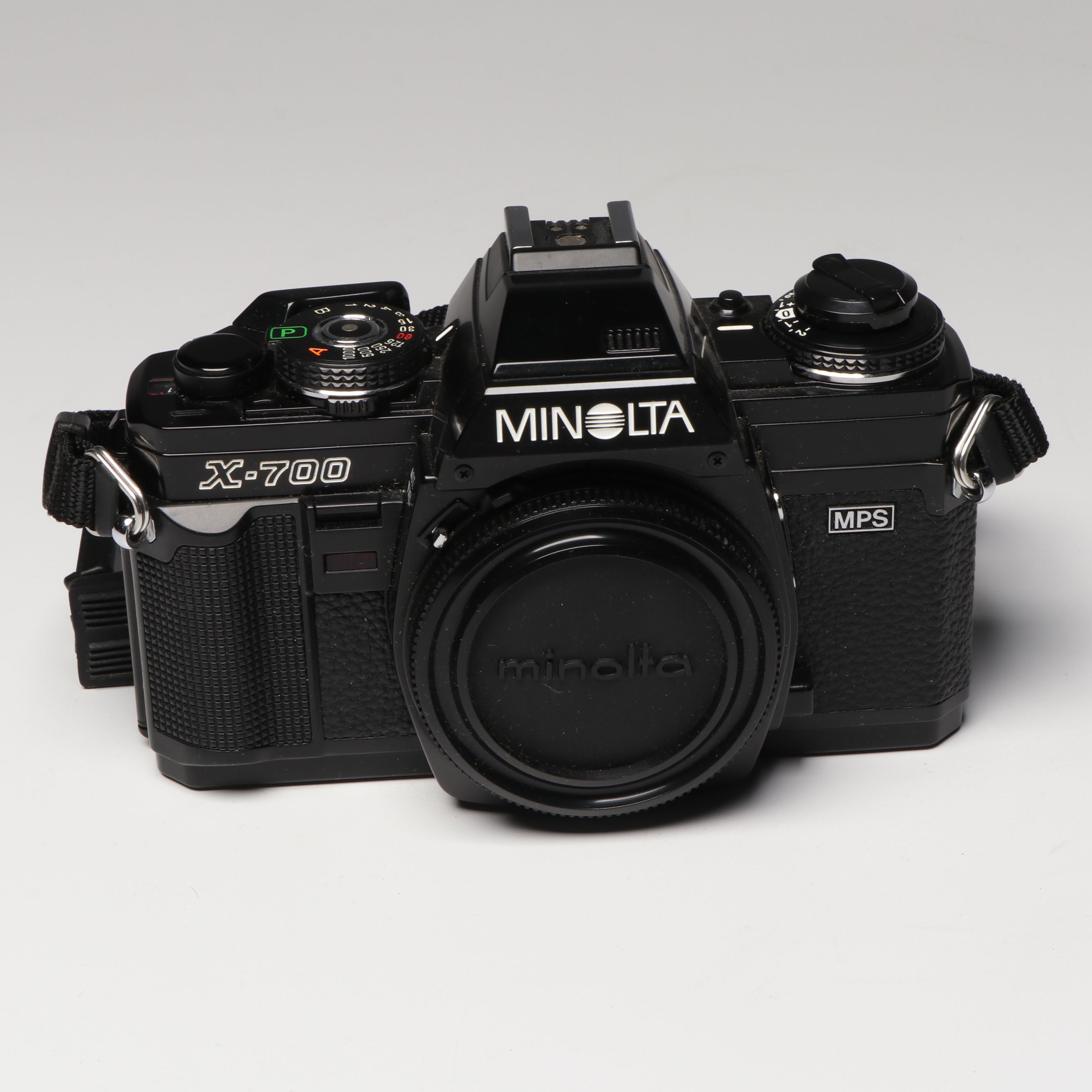 Minolta SRT 101 and X-700 with Camera Parts and Accessories, Late 20th C.