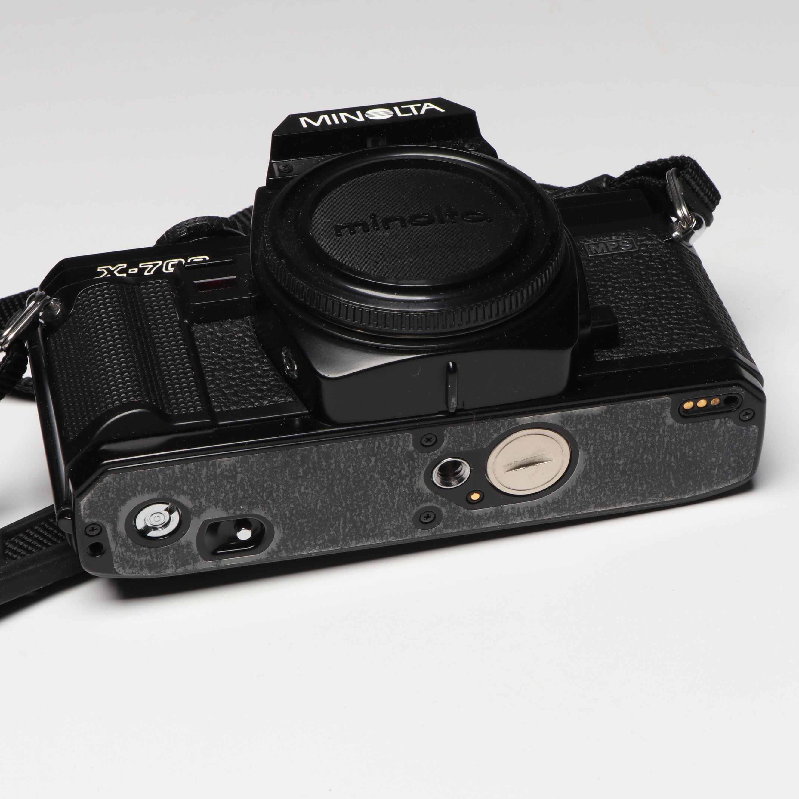 Minolta SRT 101 and X-700 with Camera Parts and Accessories, Late 20th C.