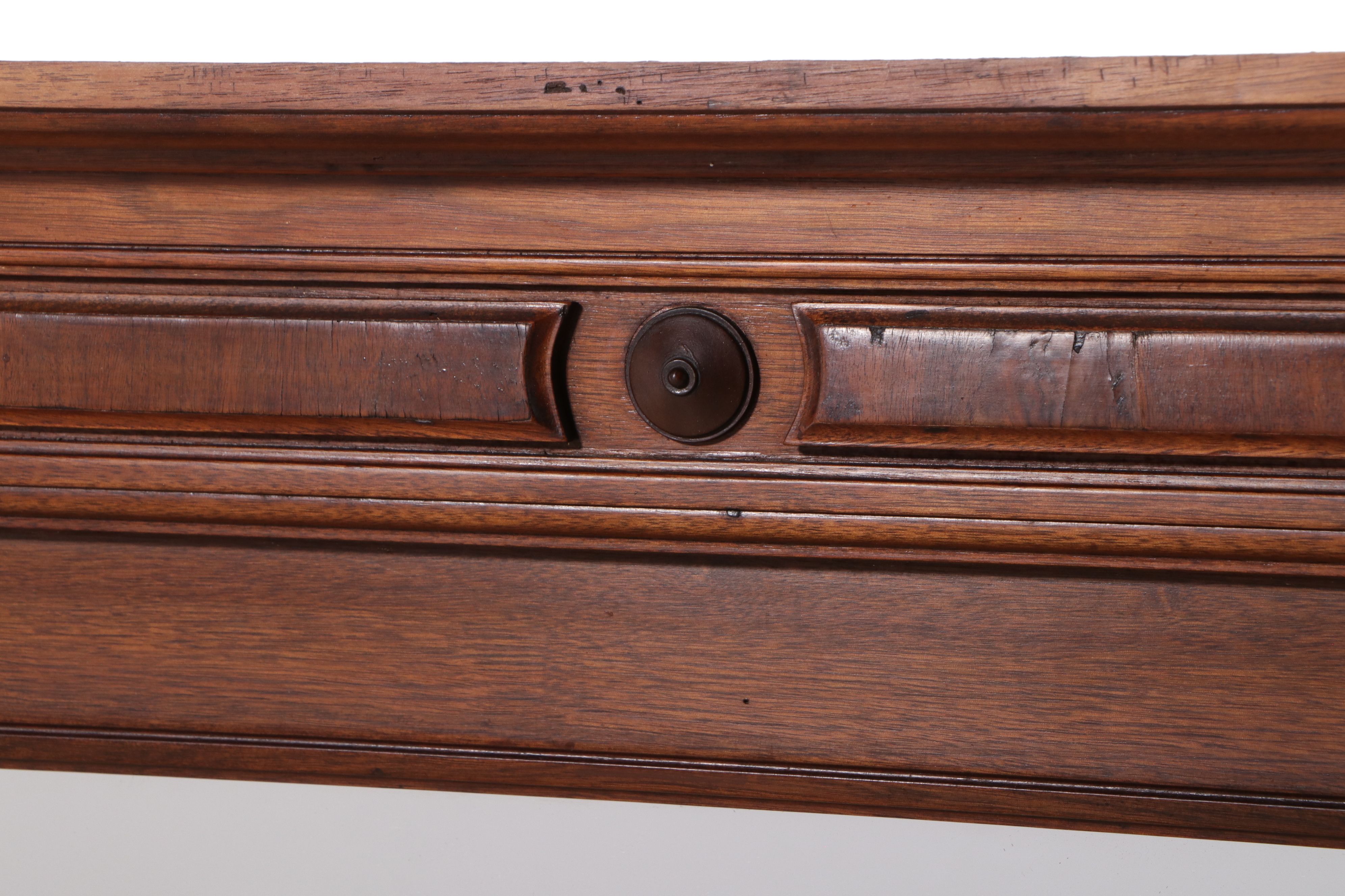 Eastlake Style Carved and Incised Walnut Overmantel Mirror