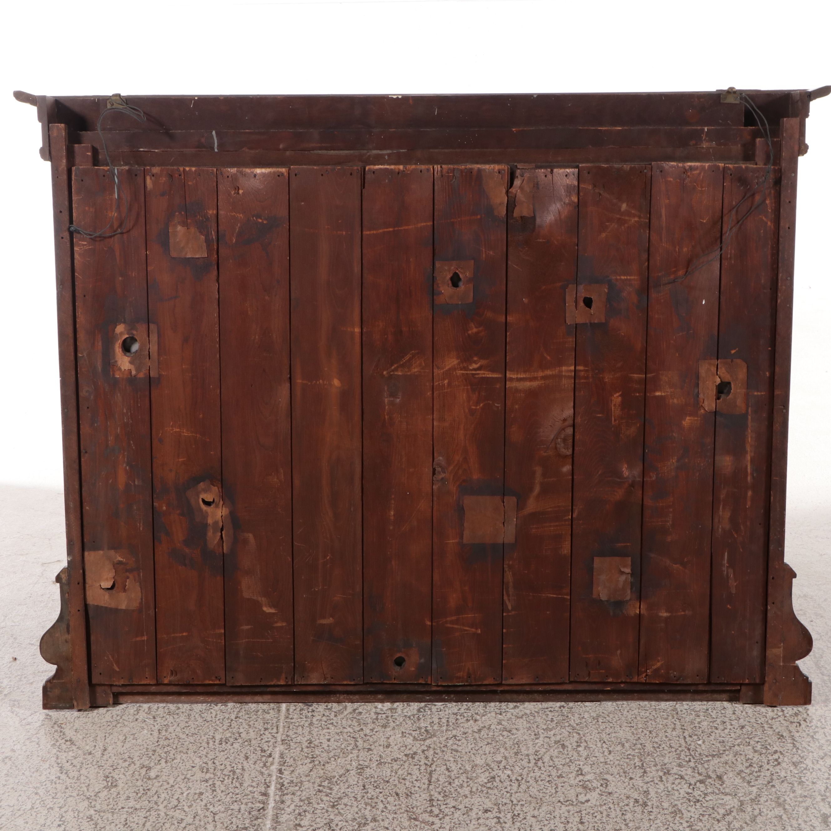 Eastlake Style Carved and Incised Walnut Overmantel Mirror