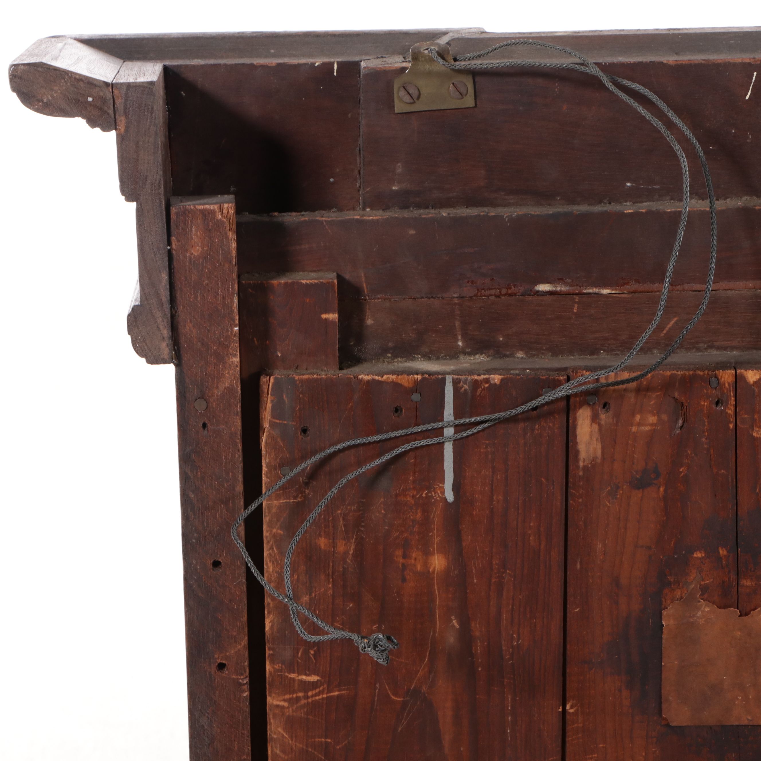 Eastlake Style Carved and Incised Walnut Overmantel Mirror