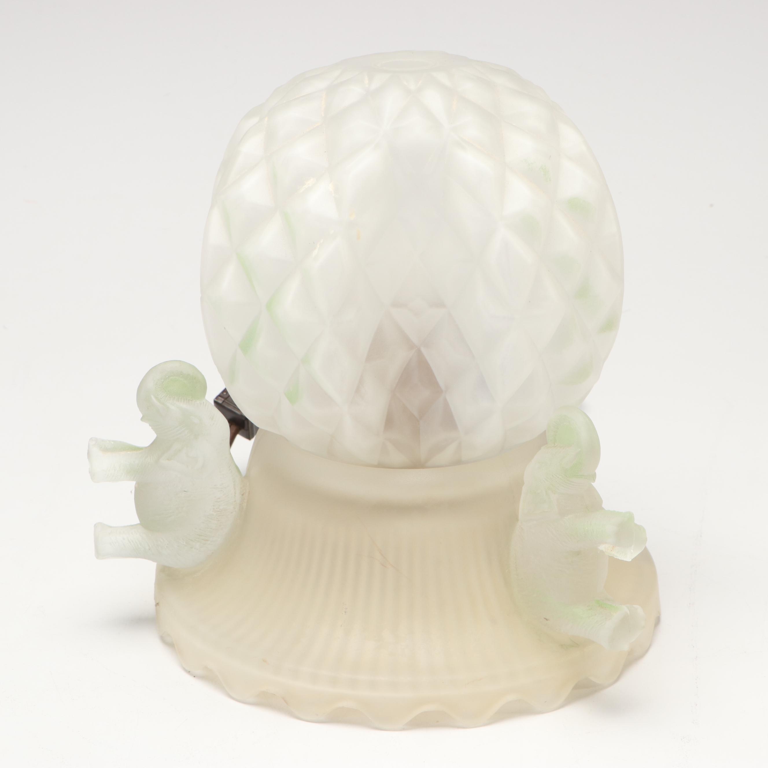 Art Deco Elephants and Other Glass Accent Lamps, Early to Mid-20th Century