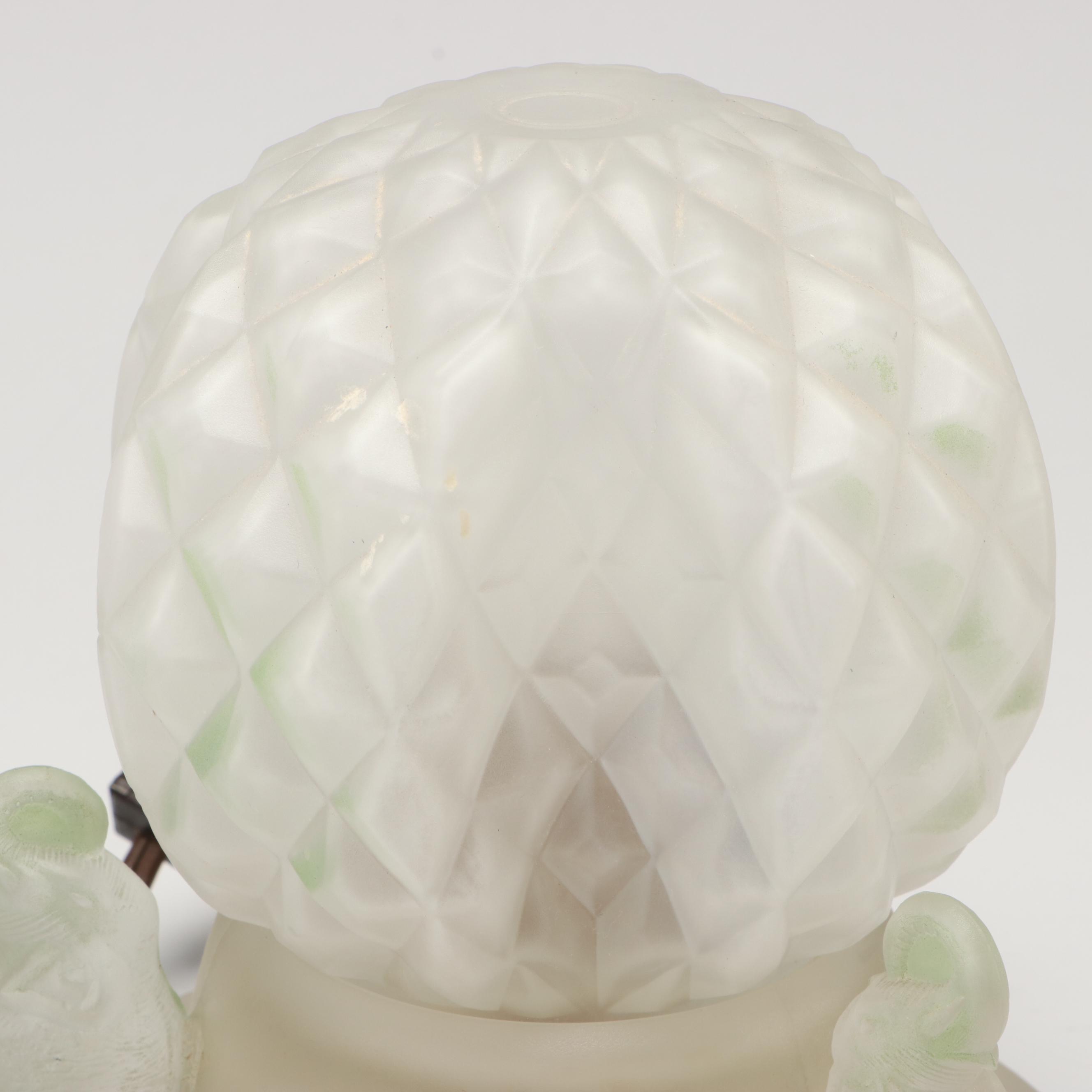 Art Deco Elephants and Other Glass Accent Lamps, Early to Mid-20th Century